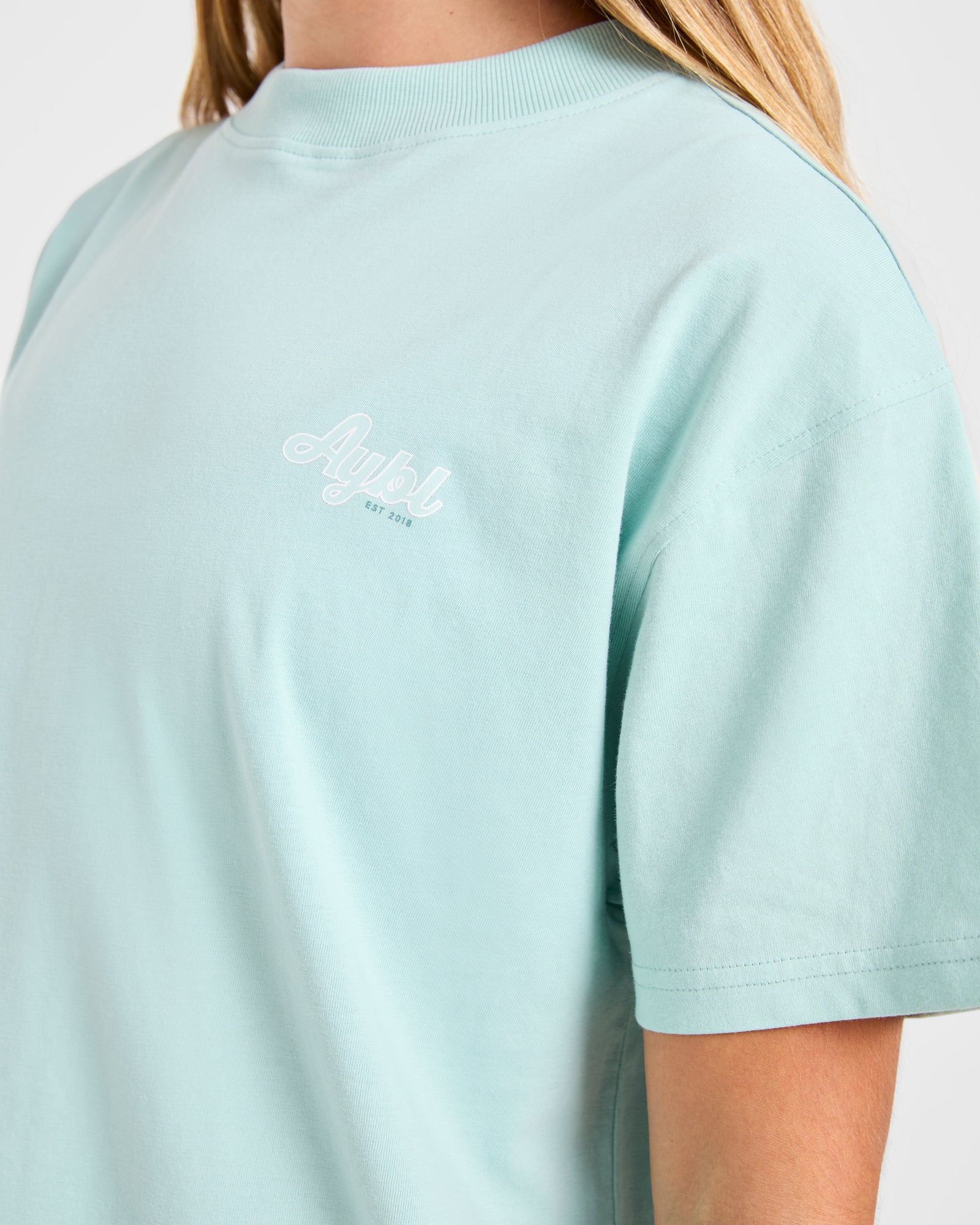 Sports Wellness Oversized T Shirt - Aqua Green