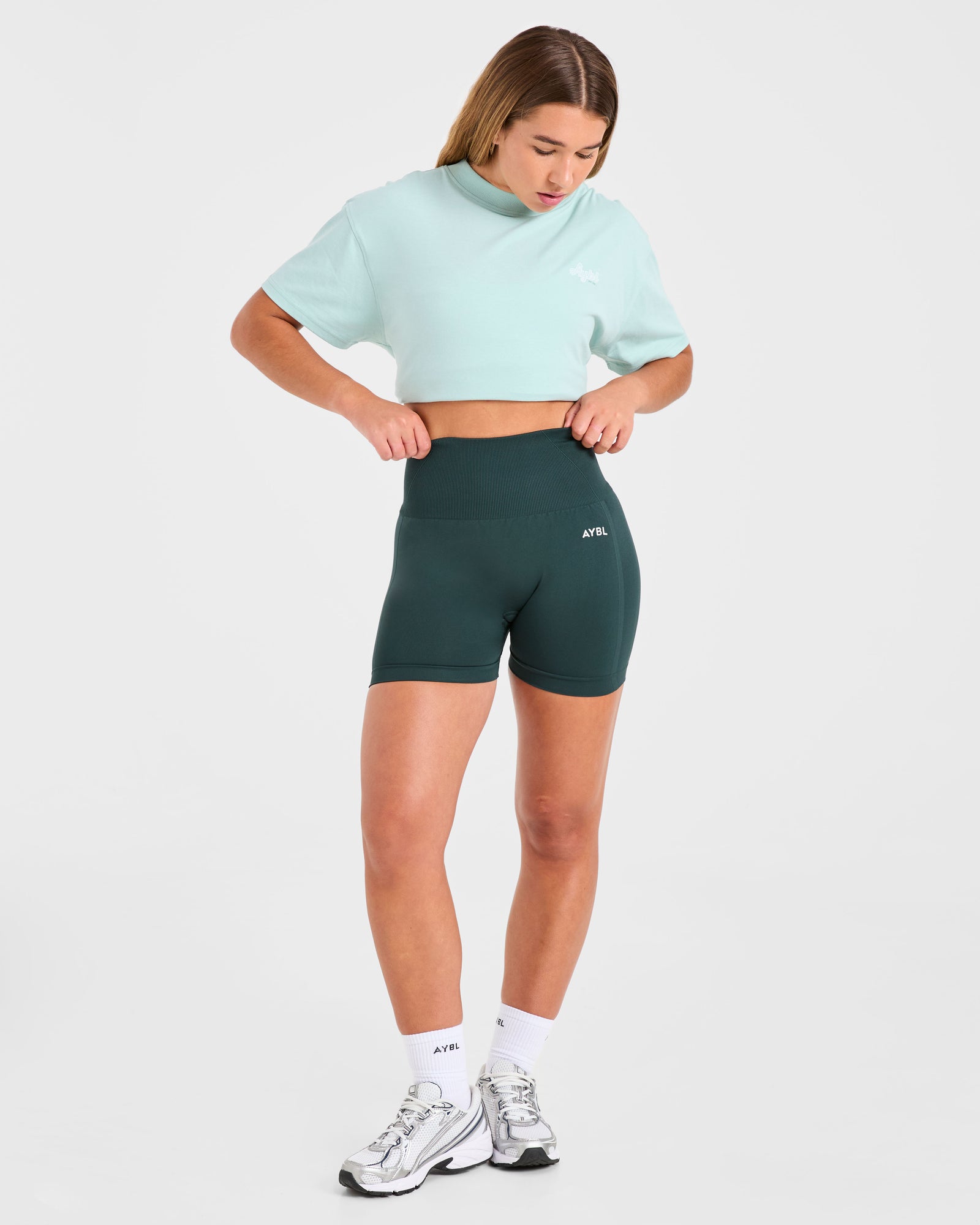 Sports Wellness Oversized T Shirt - Aqua Green