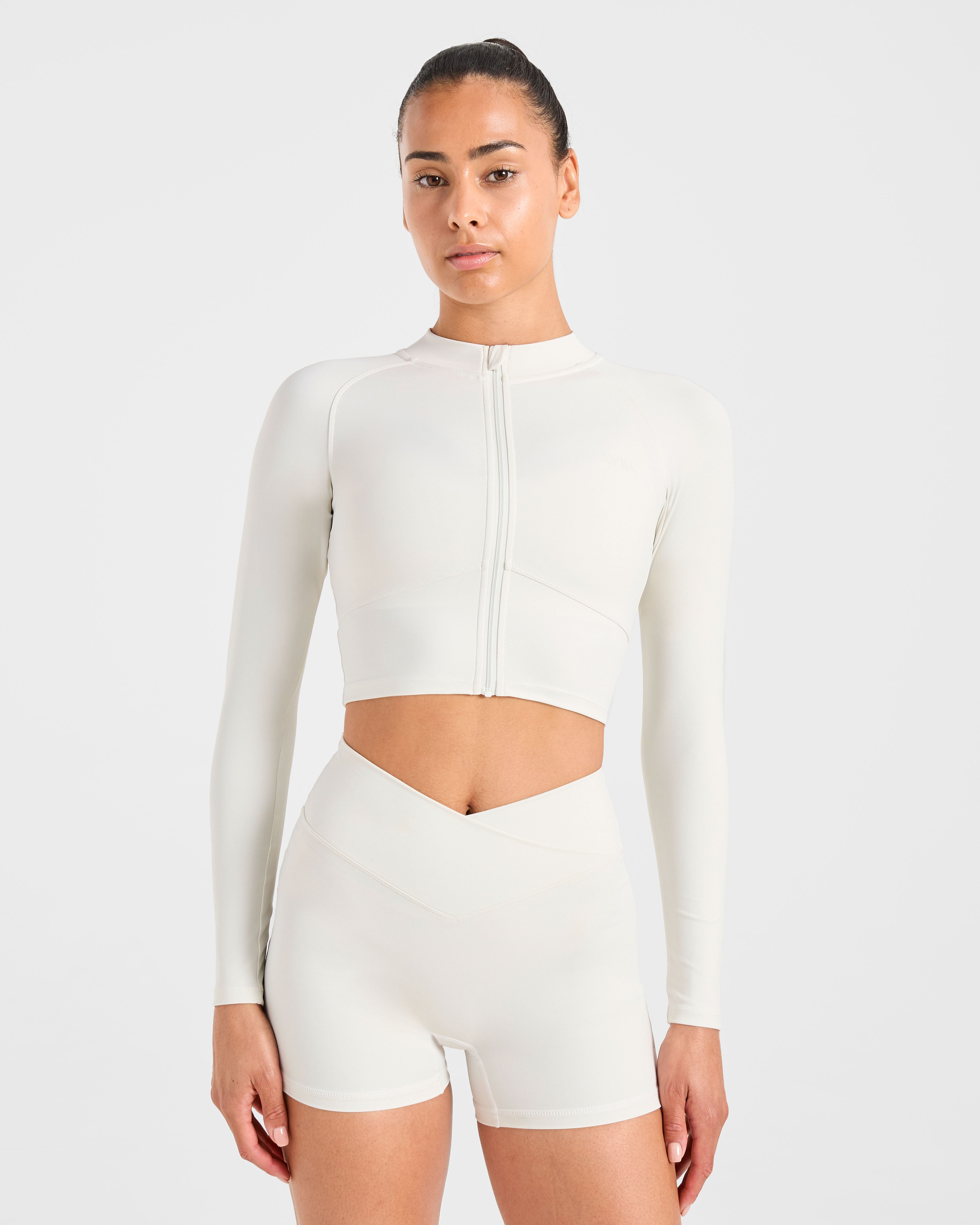 Sculpt Wrap Zip Up Jacket - Tofu