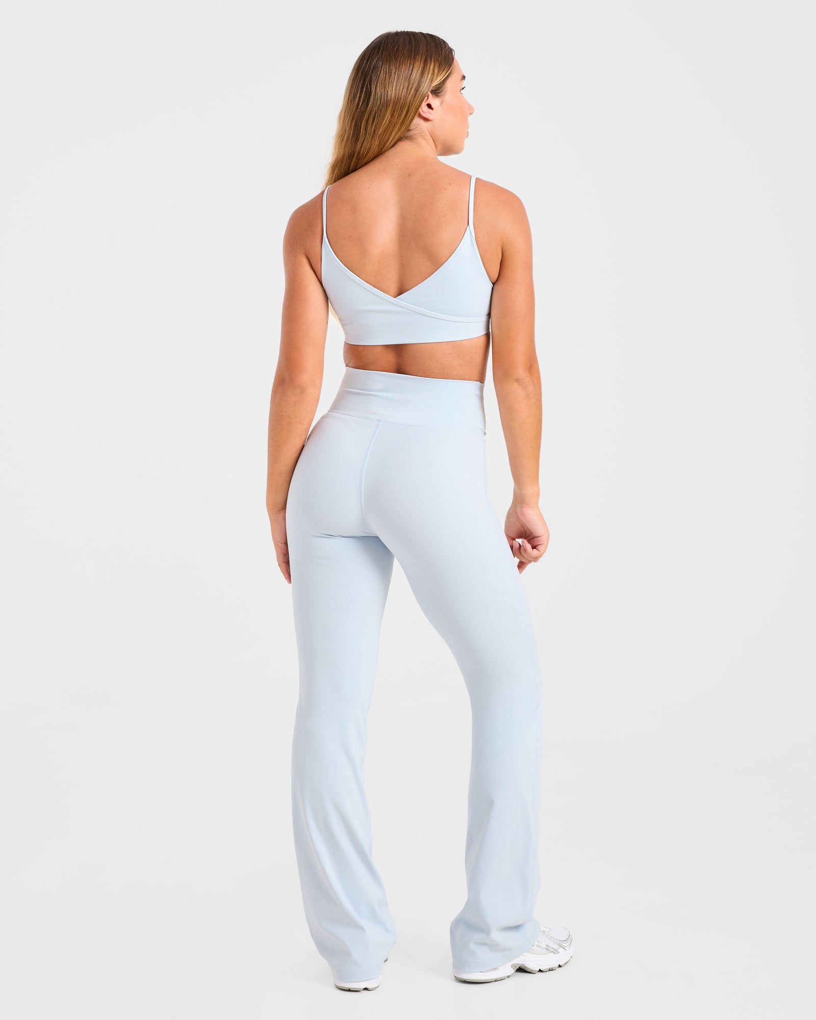 Sculpt Wrap Flared Leggings - Iced Blue