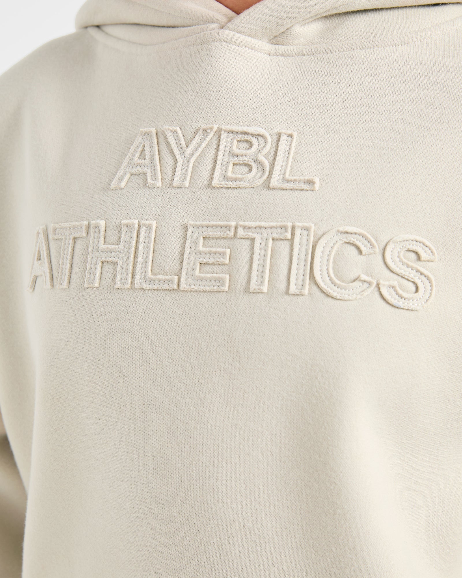 Athletics Applique Oversized Hoodie - Sand