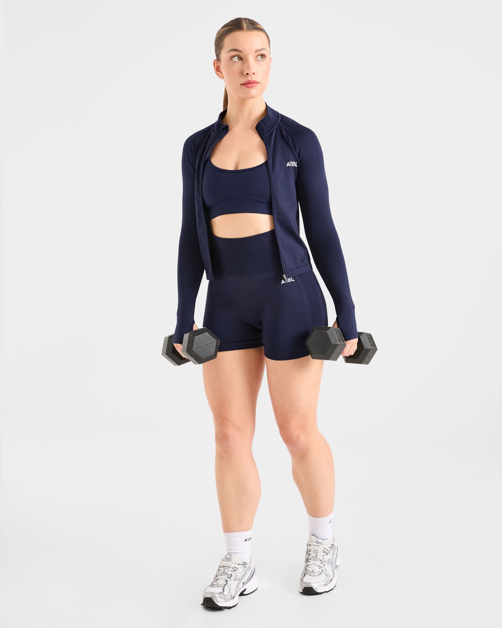 Empower Seamless Full Zip Jacket - Navy