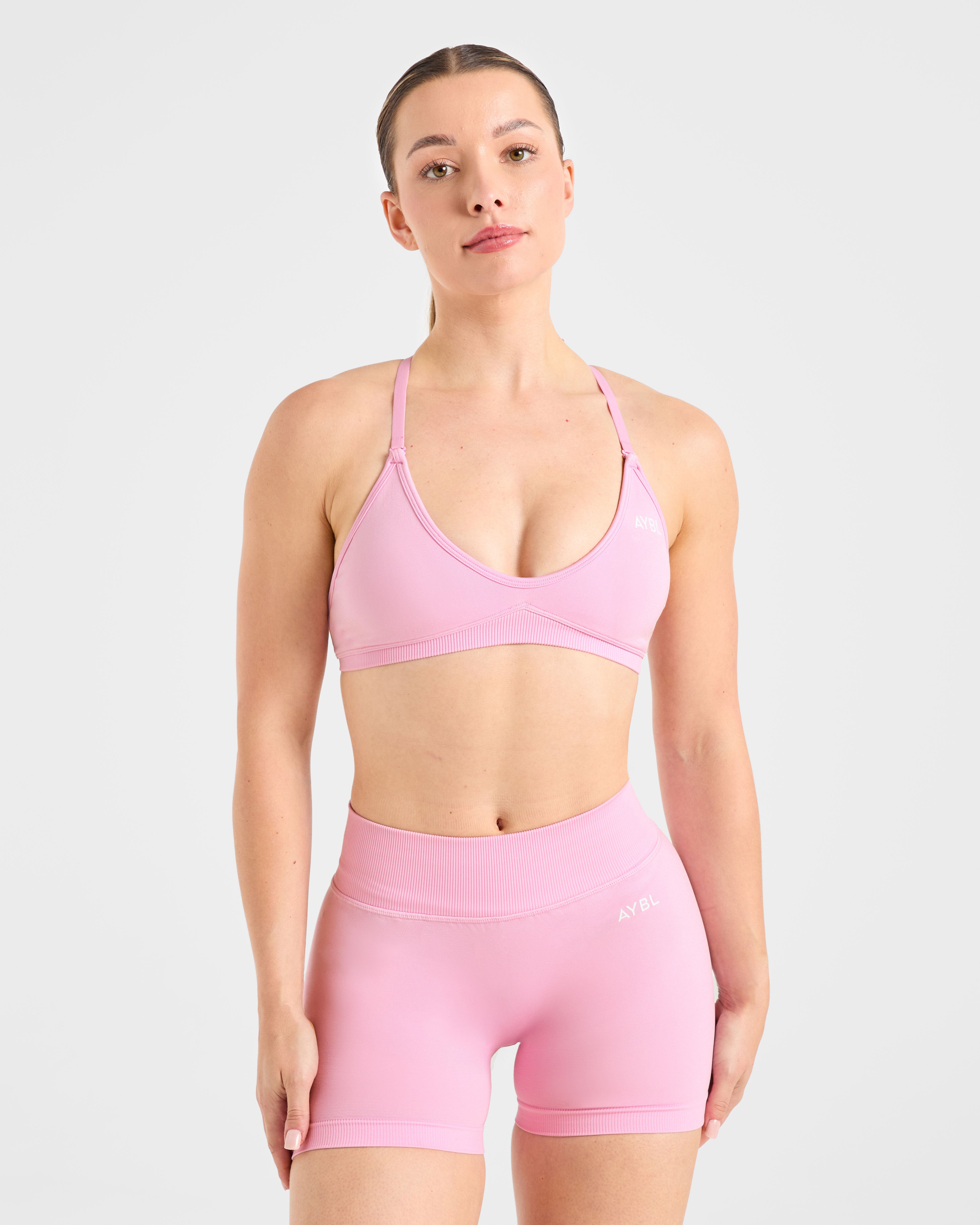 Adapt Seamless Strappy Sports Bra - Spring Pink