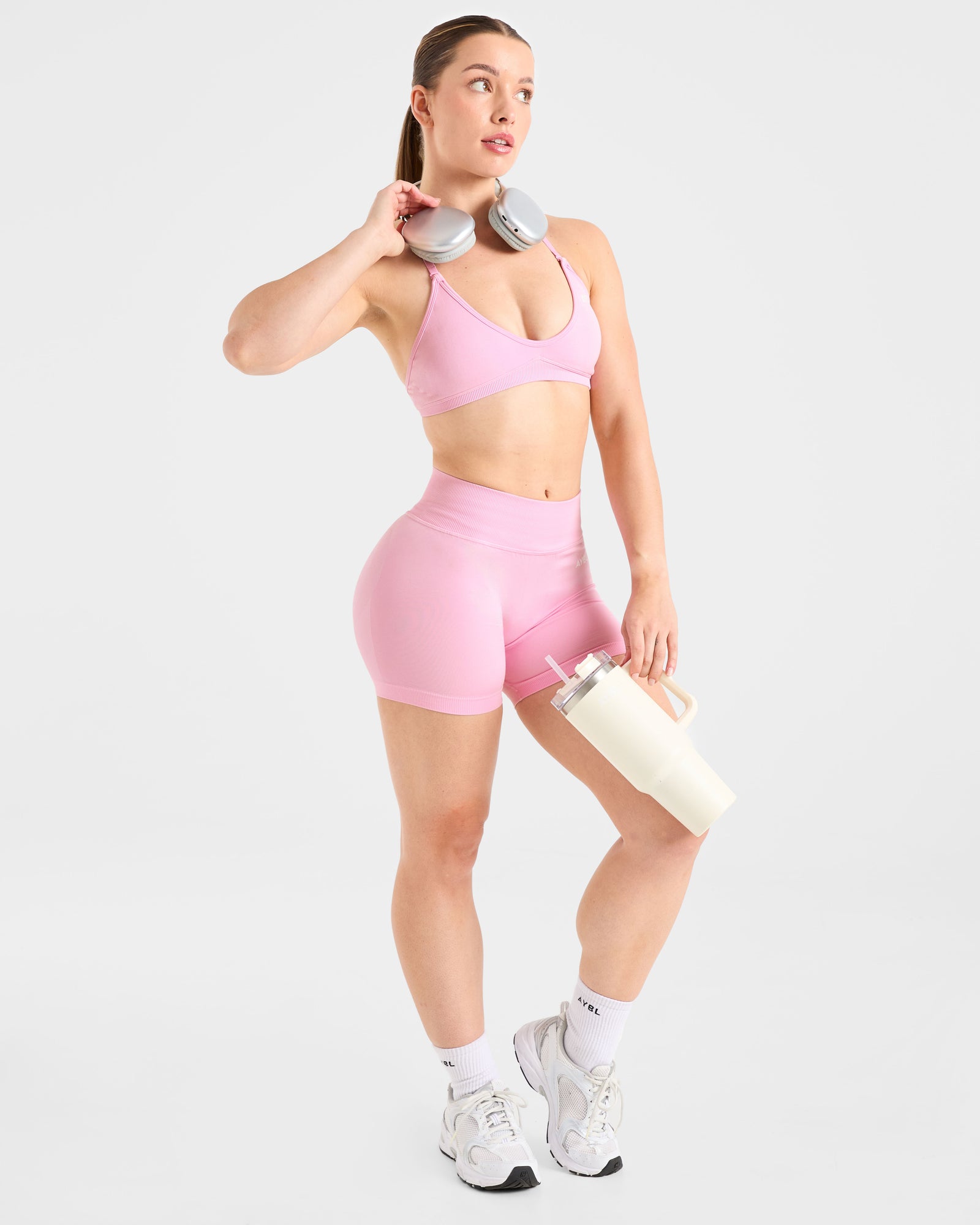 Adapt Seamless Strappy Sports Bra - Spring Pink