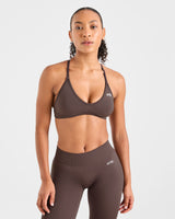 Adapt Seamless Strappy Sports Bra - Brown