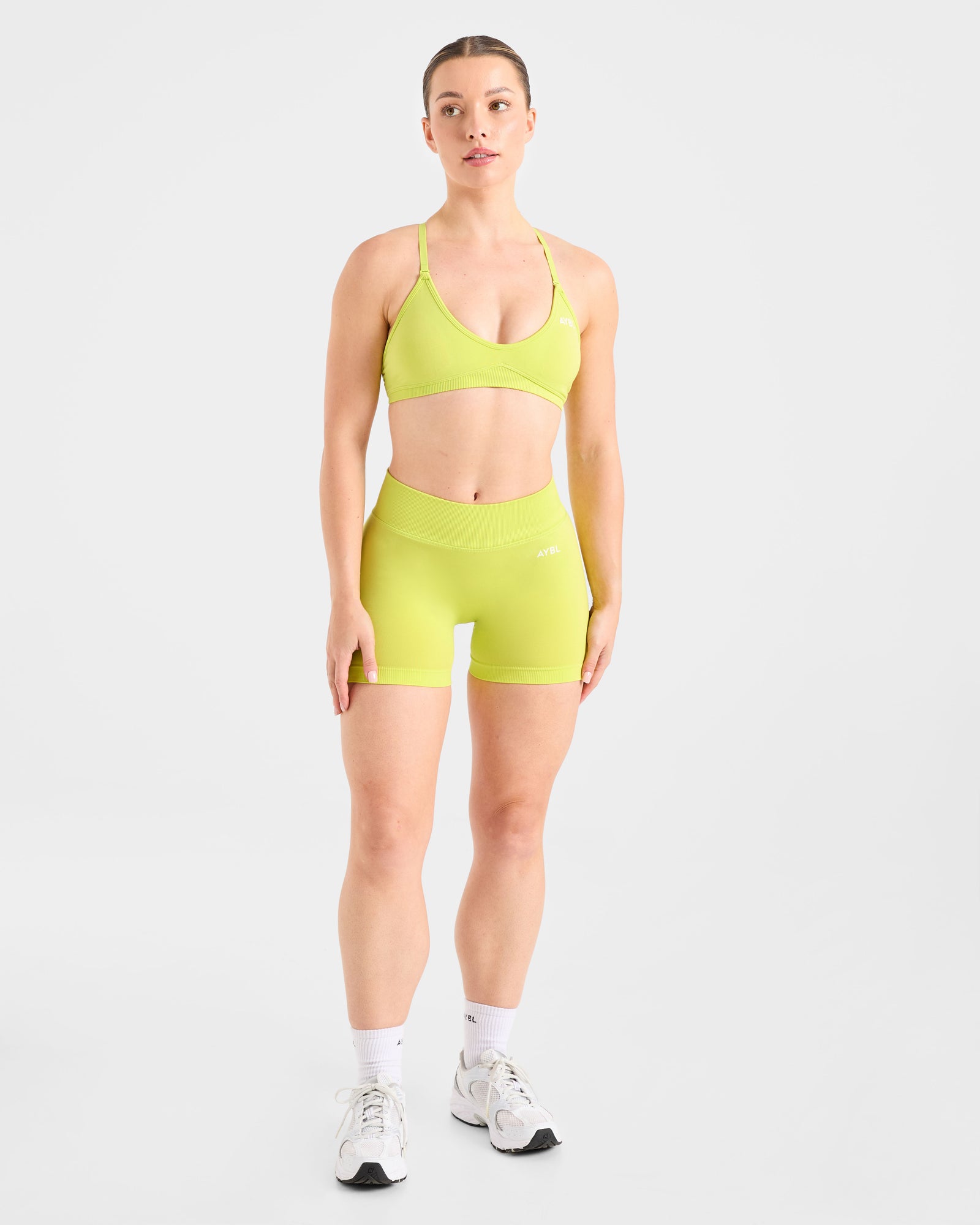Adapt Seamless Strappy Sports Bra - Lime Green