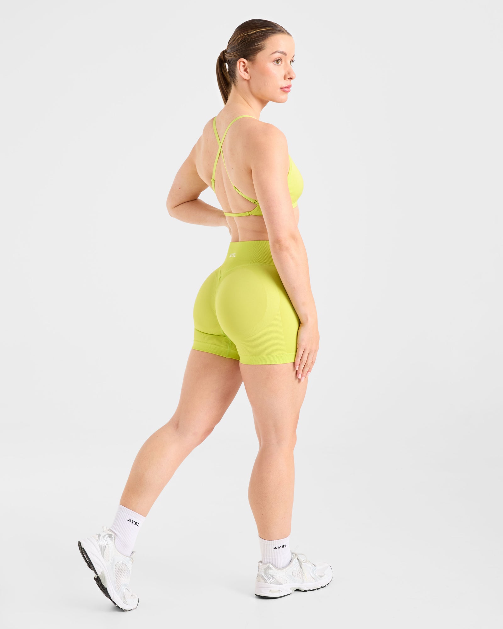Adapt Seamless Strappy Sports Bra - Lime Green