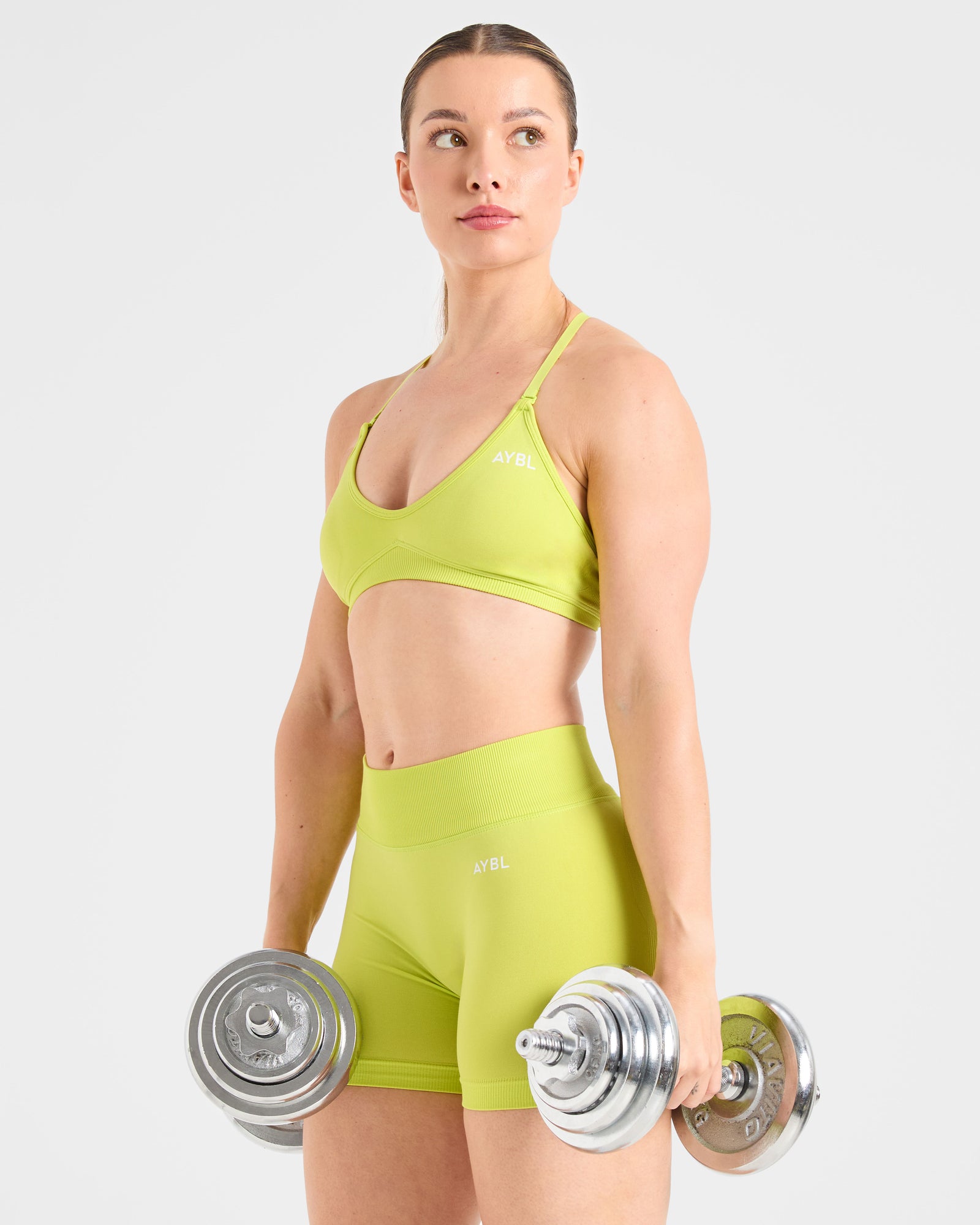 Adapt Seamless Strappy Sports Bra - Lime Green
