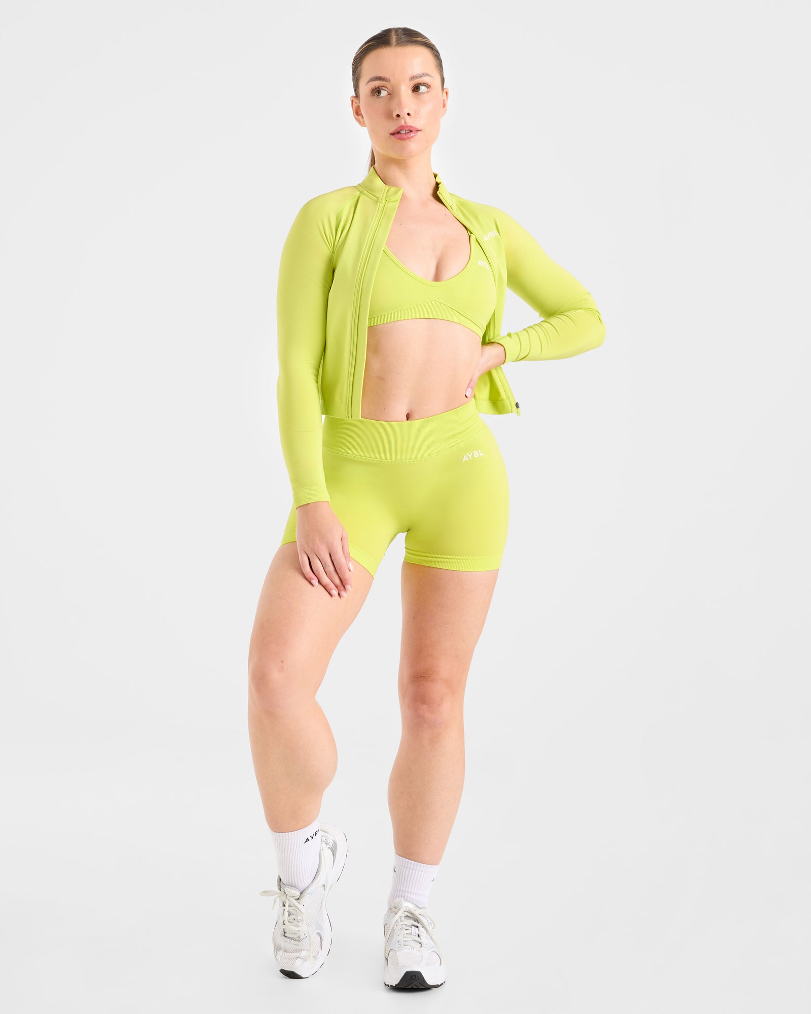 Adapt Seamless Strappy Sports Bra - Lime Green
