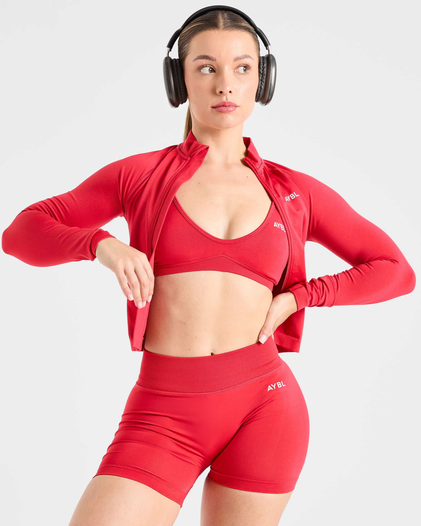 Adapt Seamless Strappy Sports Bra - Salsa Red