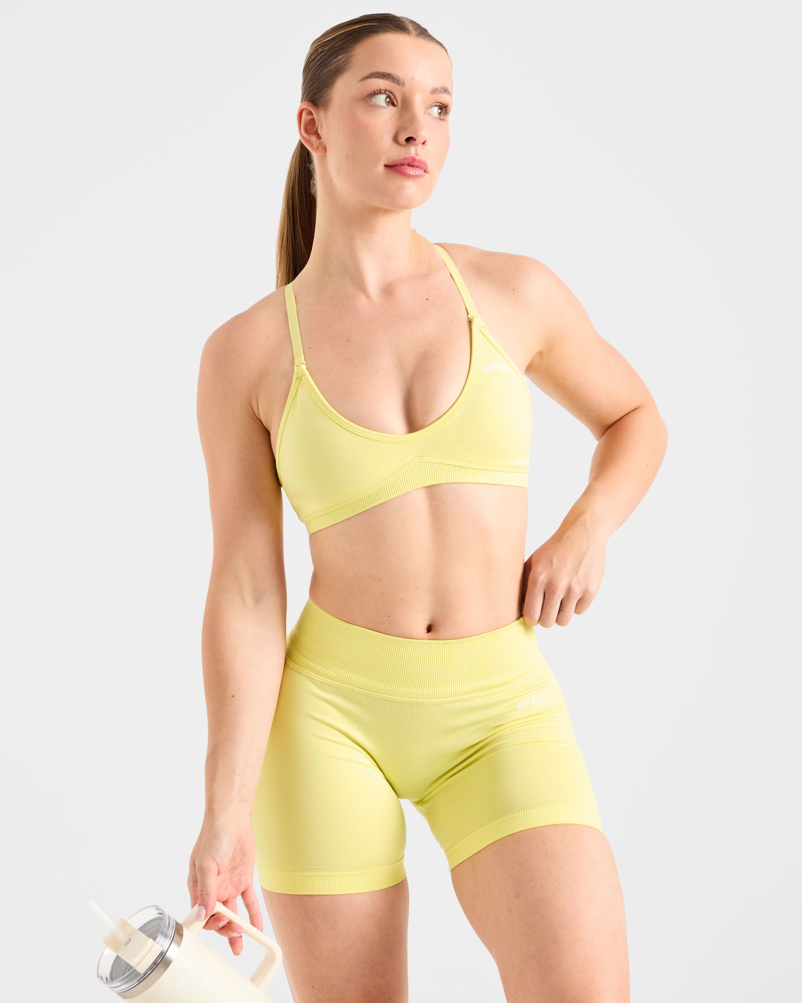 Adapt Seamless Strappy Sports Bra - Spring Yellow