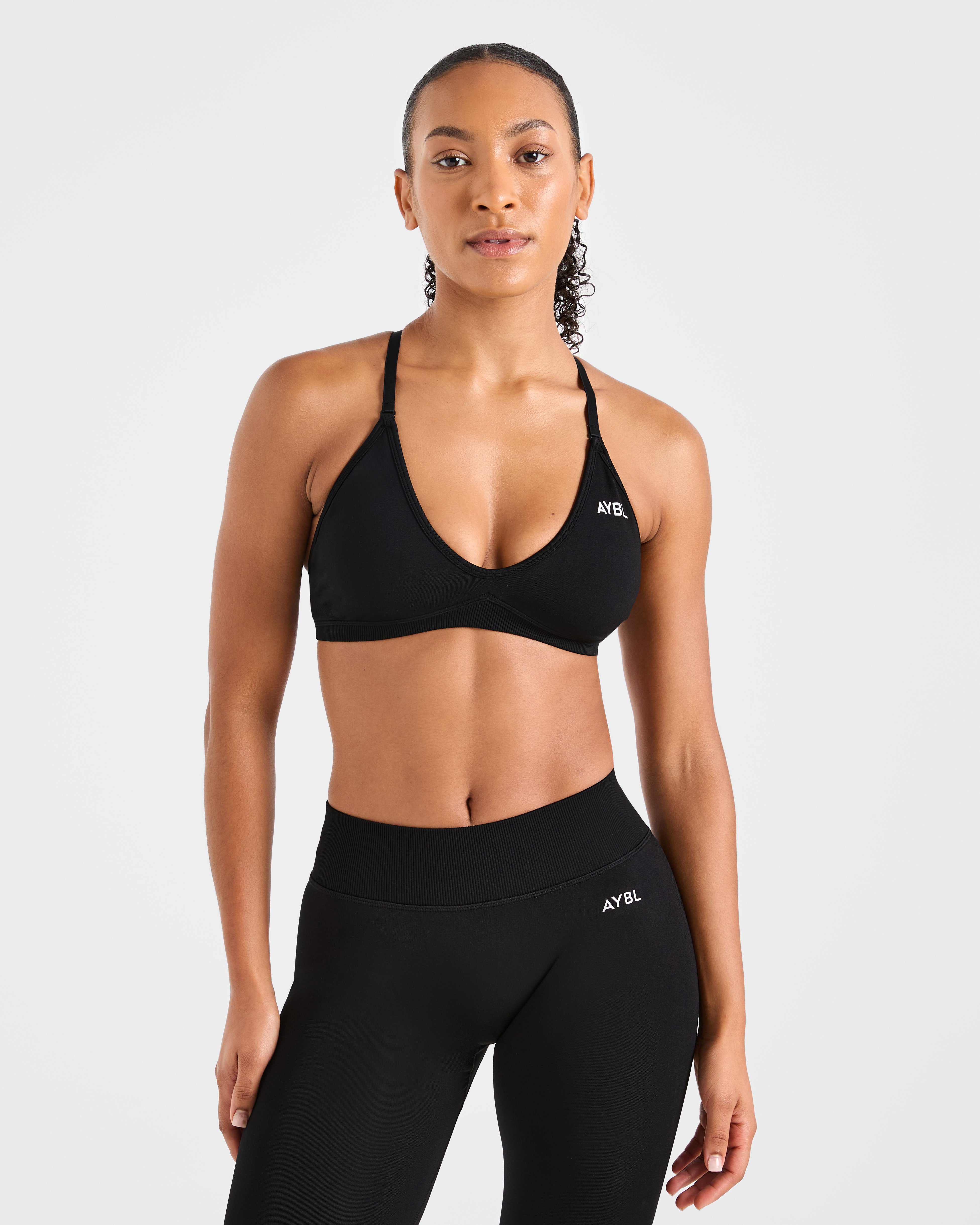 Adapt Seamless Strappy Sports Bra - Black