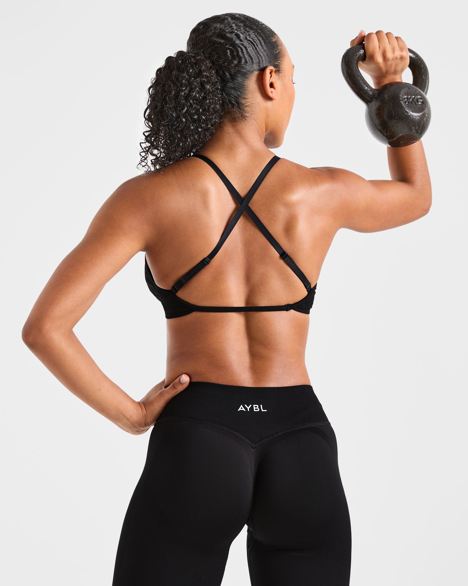 Adapt Seamless Strappy Sports Bra - Black
