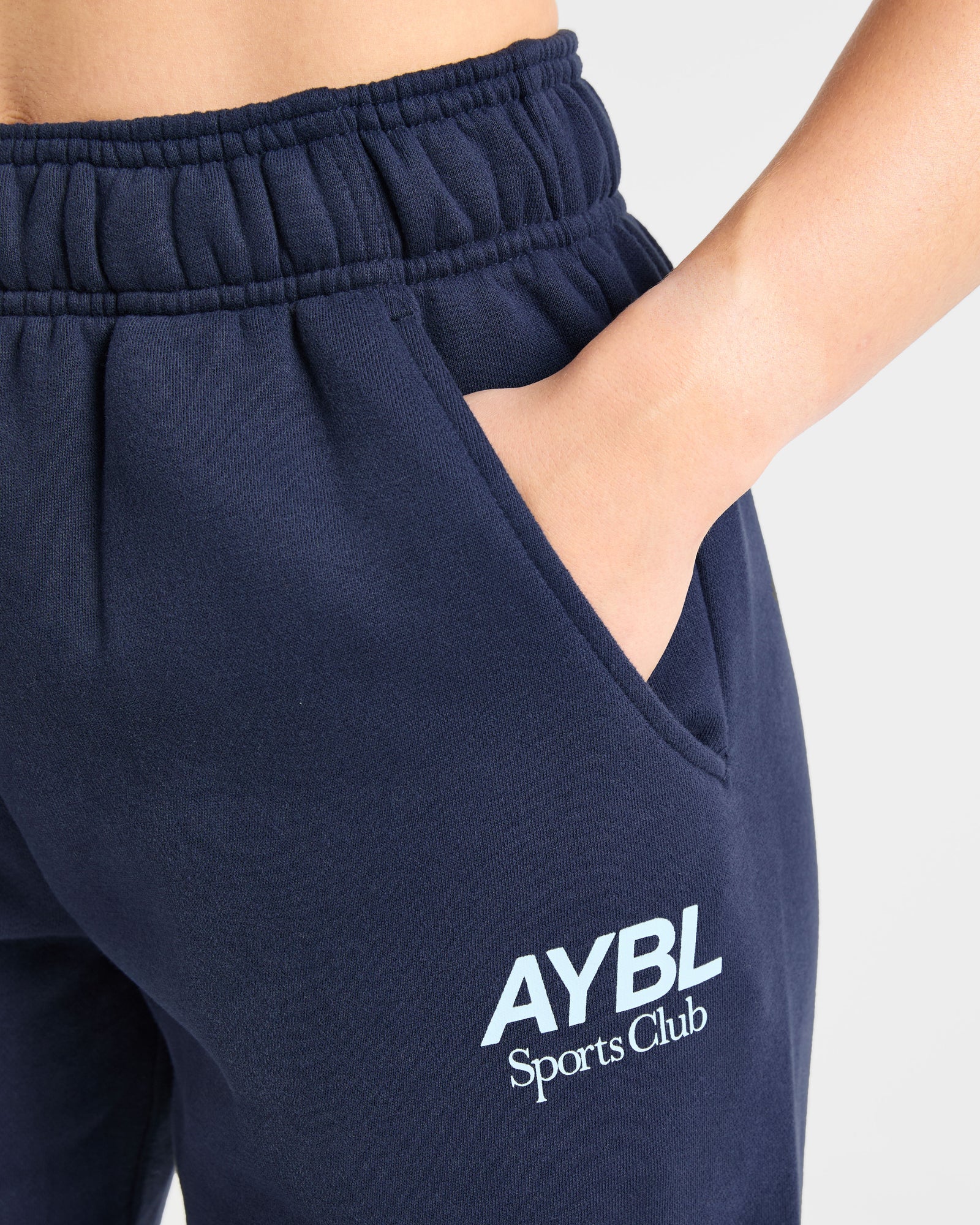 AYBL Sports Club Oversized Straight Leg Joggers - Navy/Blue