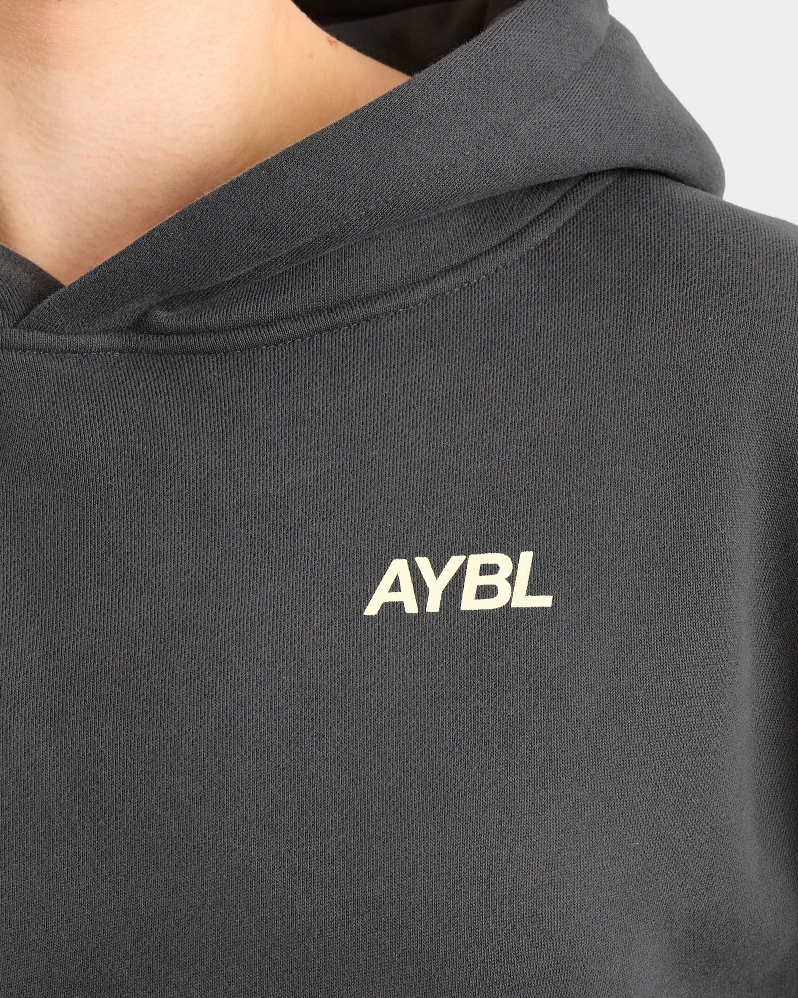 AYBL Sports Club Oversized Hoodie - Charcoal/Yellow
