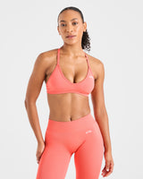Adapt Seamless Strappy Sports Bra - Summer Peach