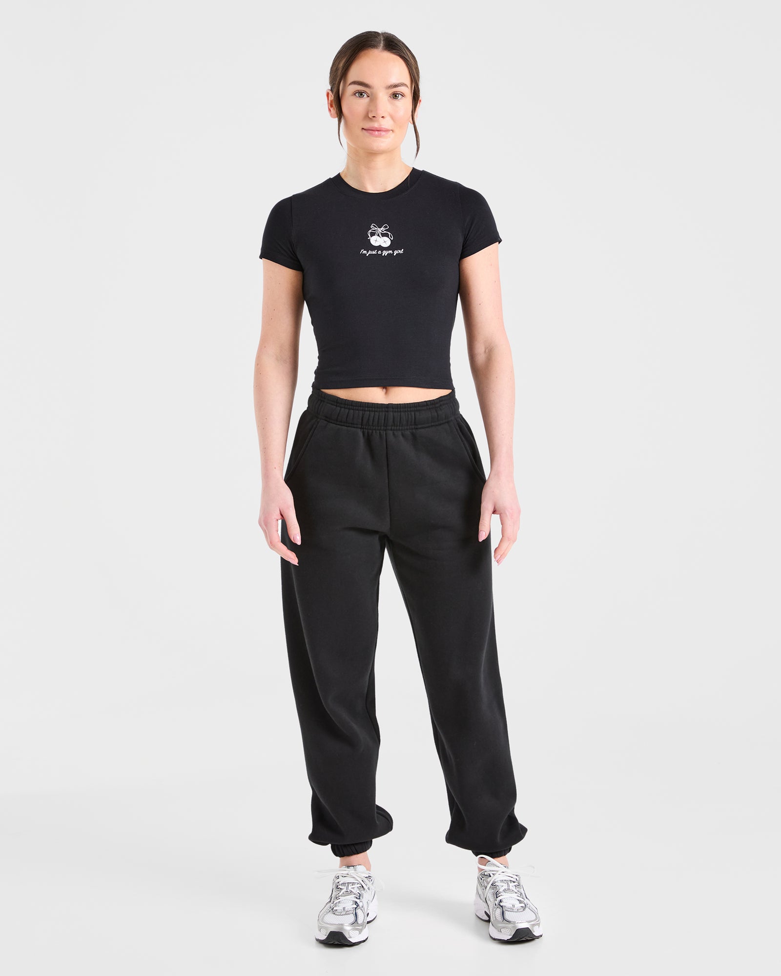 Just a Gym Girl Baby Tee - Black