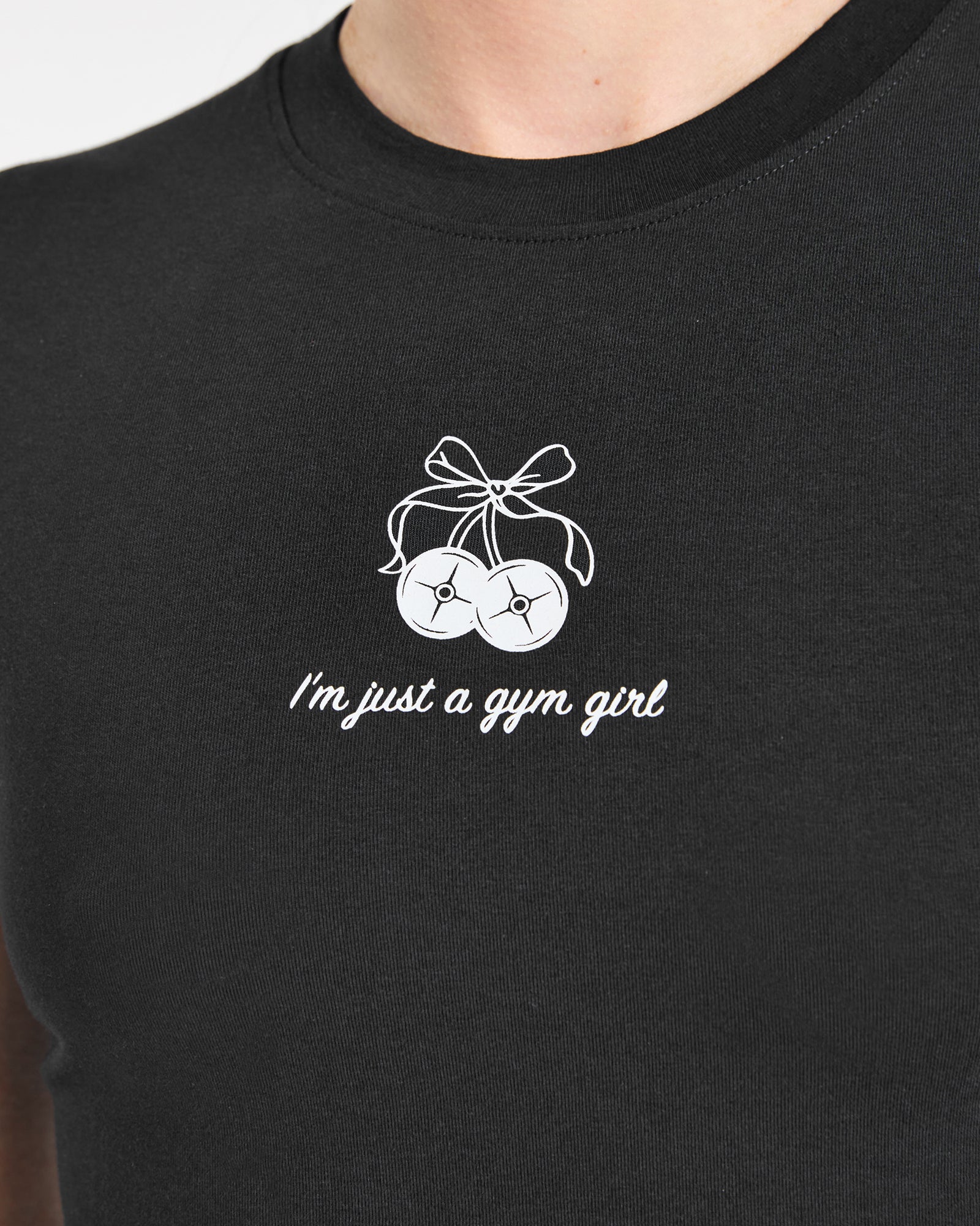 Just a Gym Girl Baby Tee - Black