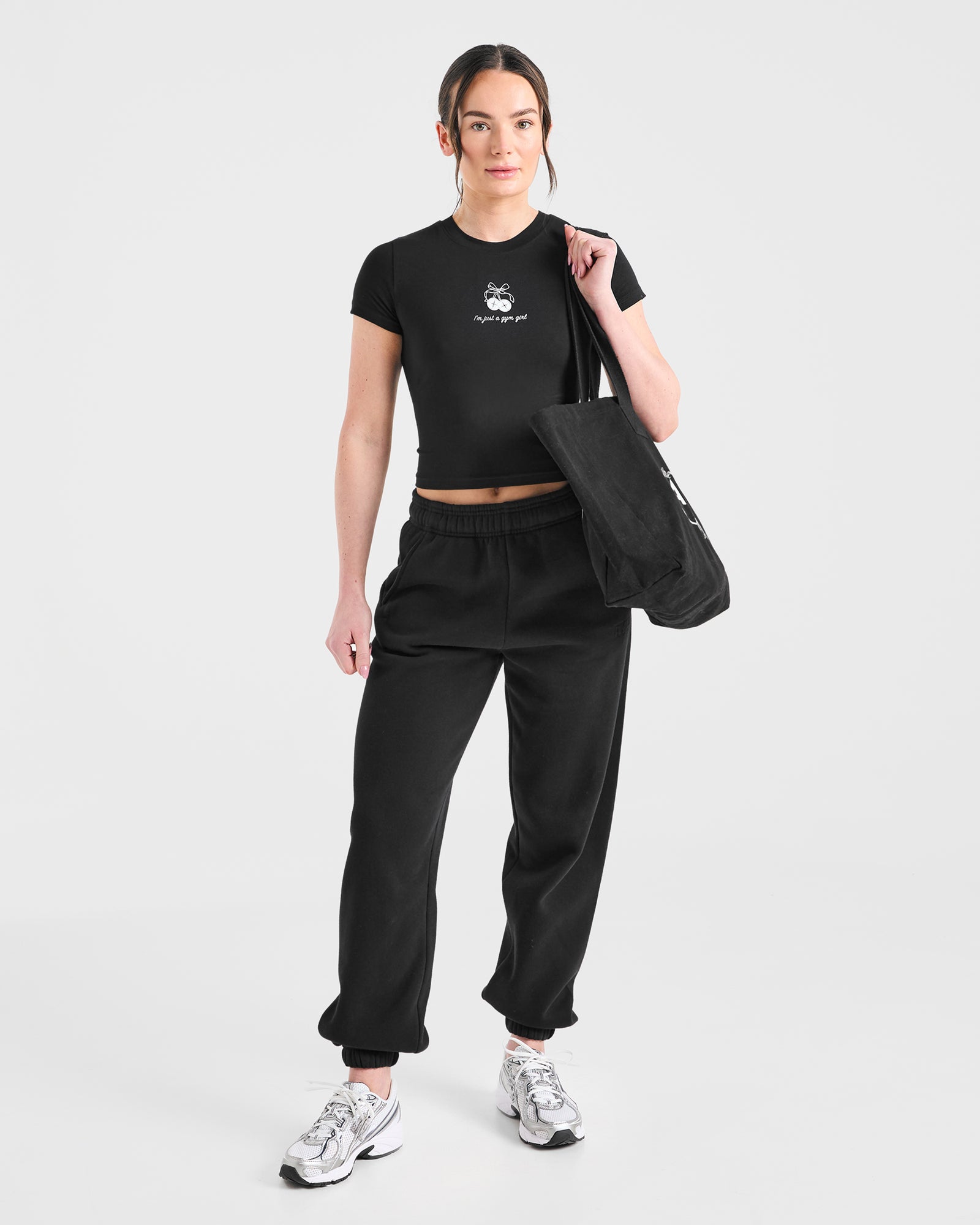 Just a Gym Girl Baby Tee - Black