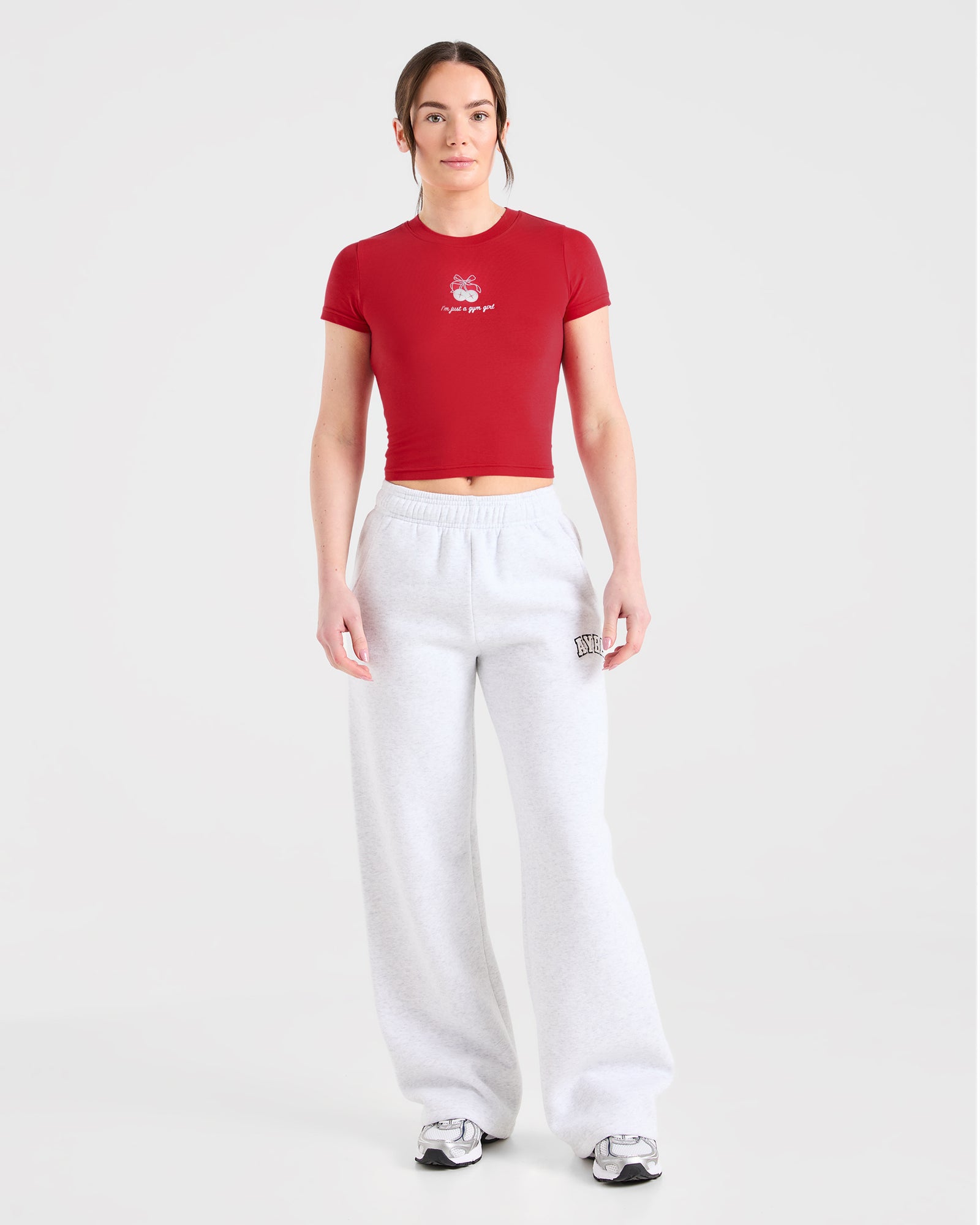 Just a Gym Girl Baby Tee - Red