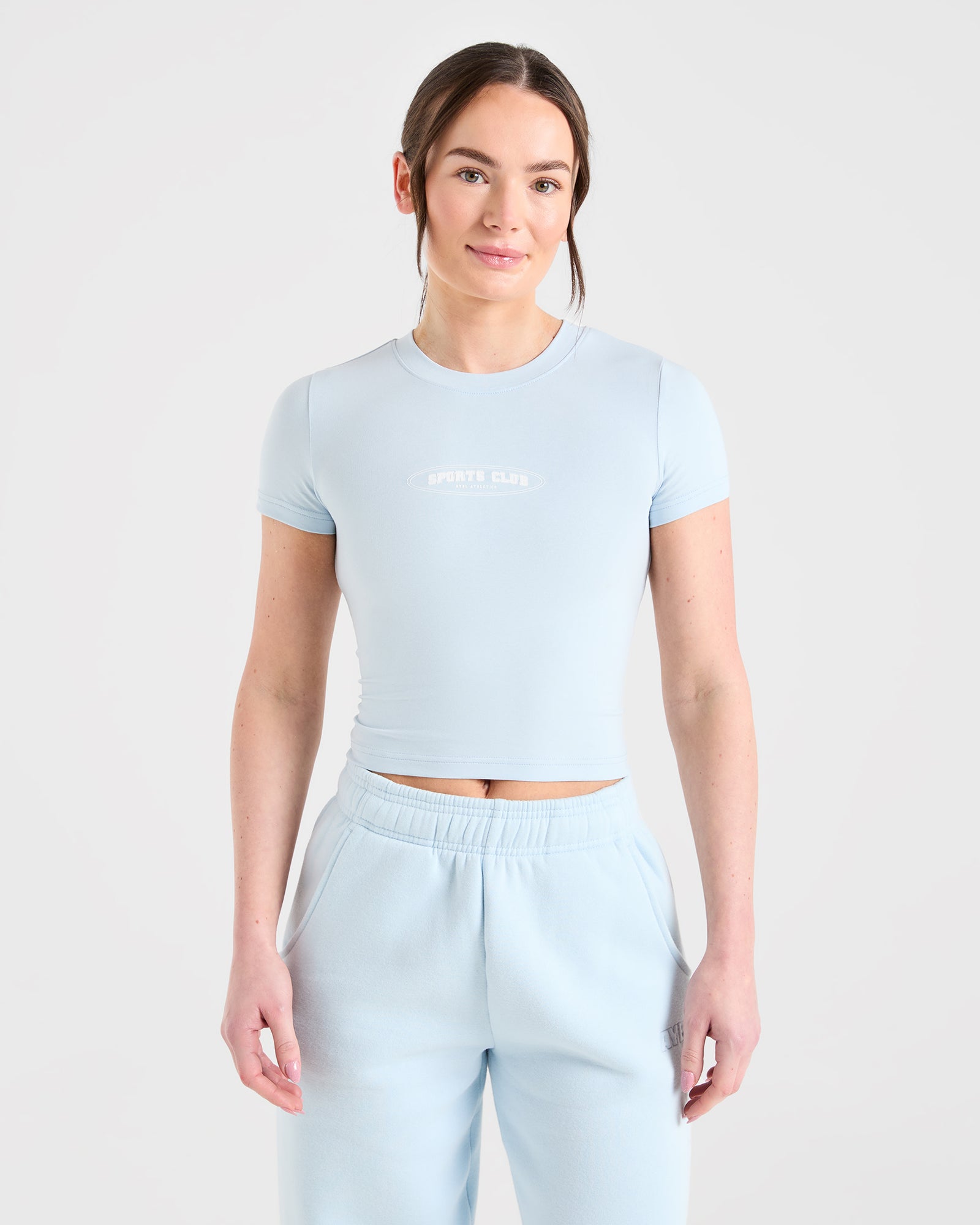 Sports Club Baby Tee - Baby Blue