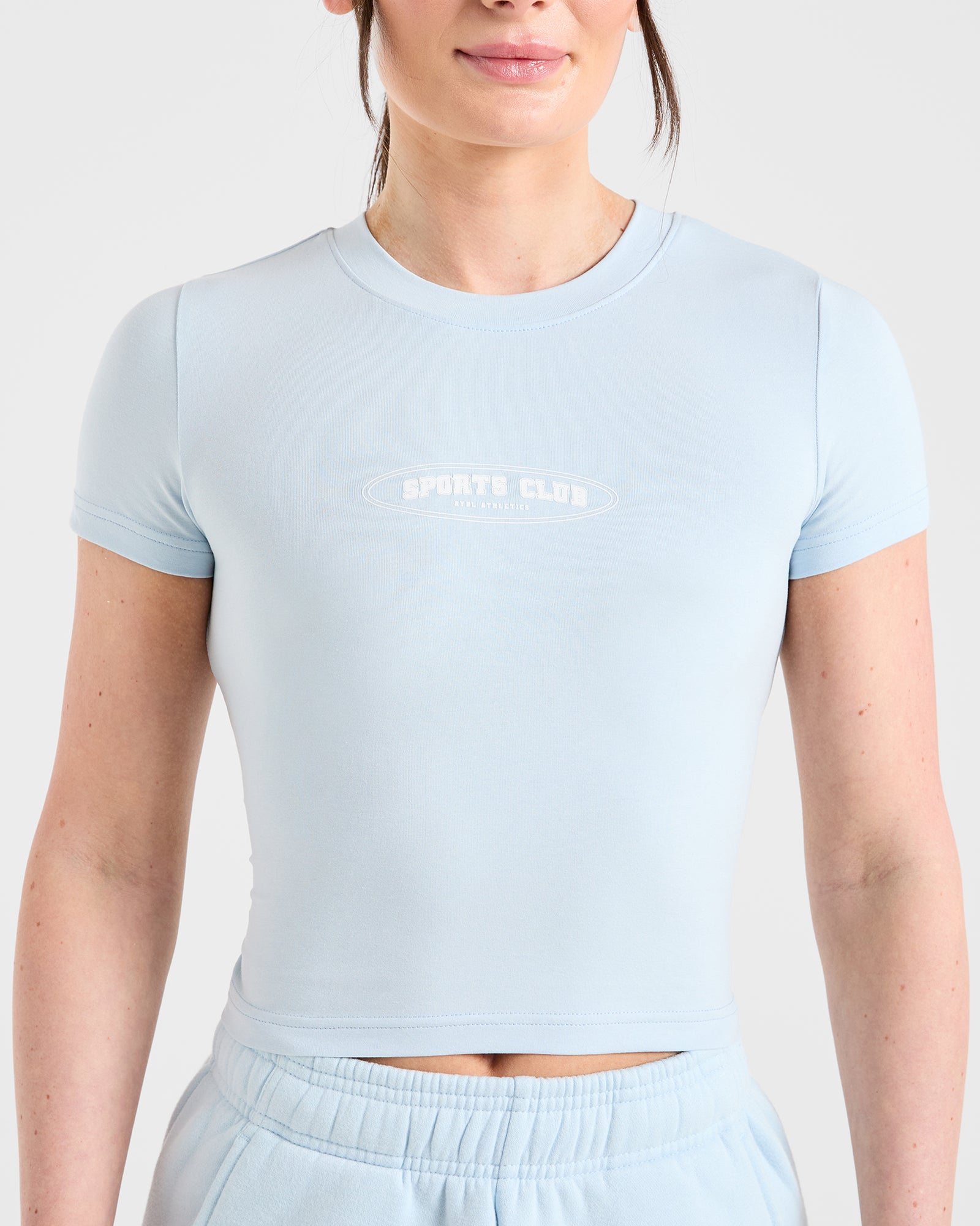 Sports Club Baby Tee - Baby Blue