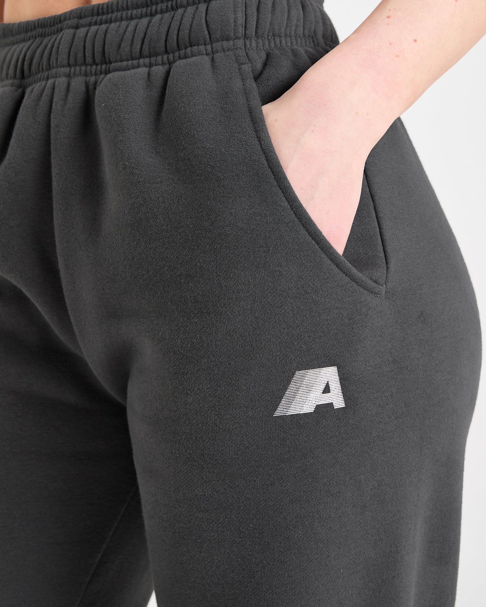 Retro Athletics Oversized Straight Leg Joggers - Charcoal