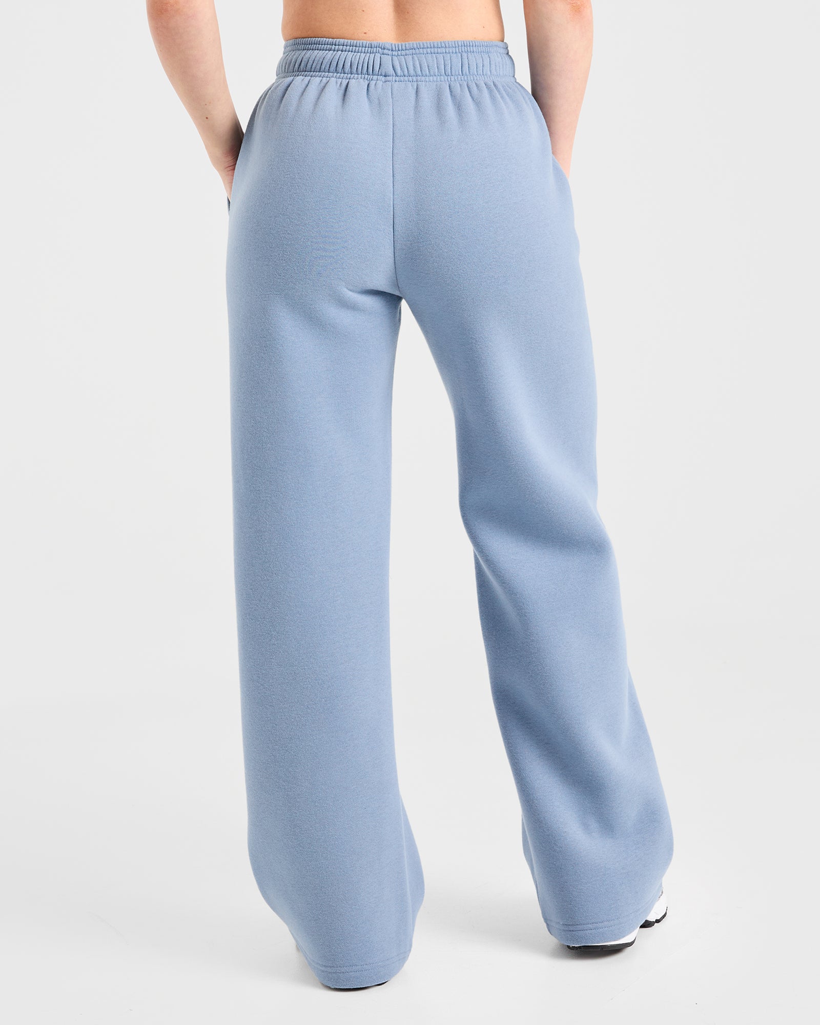 Retro Athletics Oversized Straight Leg Joggers - Vintage Blue