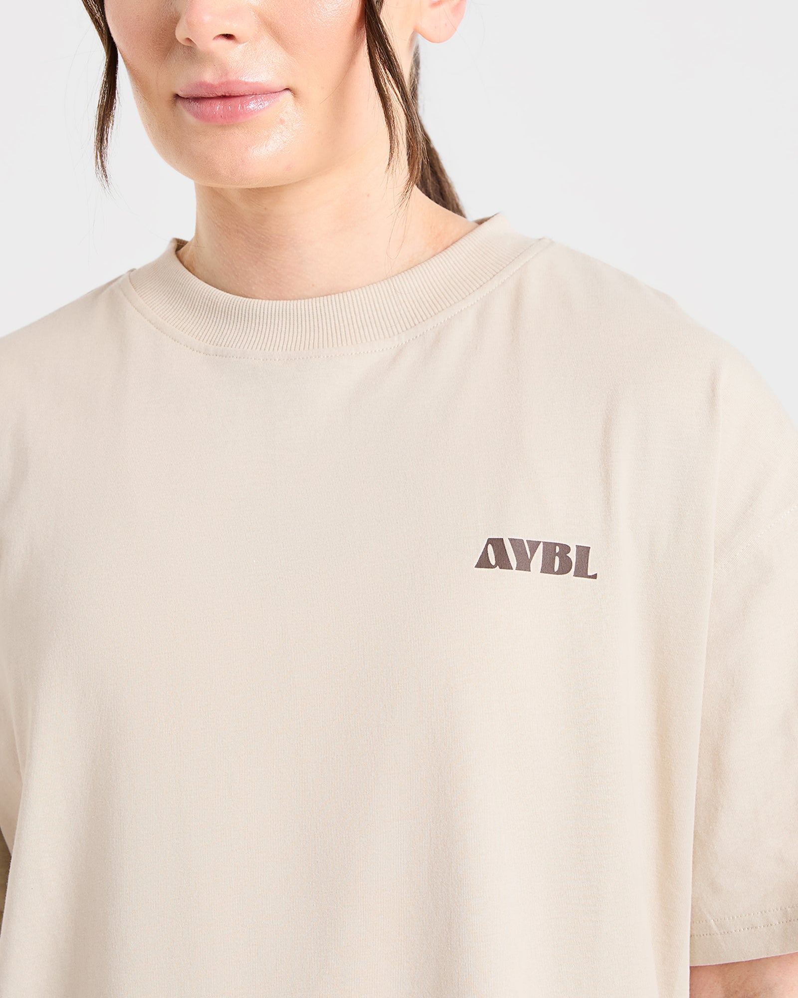 AYBL Sports Studio Oversized T Shirt - Beige