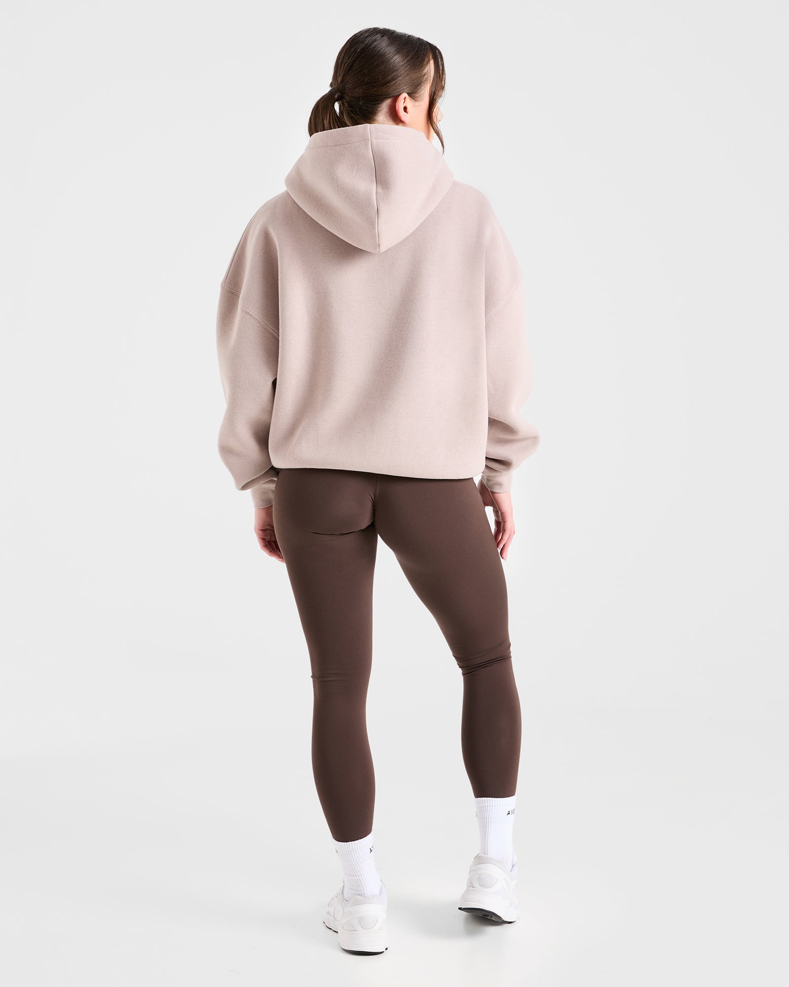 Sport Outline Oversized Hoodie - Pebble Grey