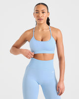 Empower Seamless Sports Bra - Sky Blue