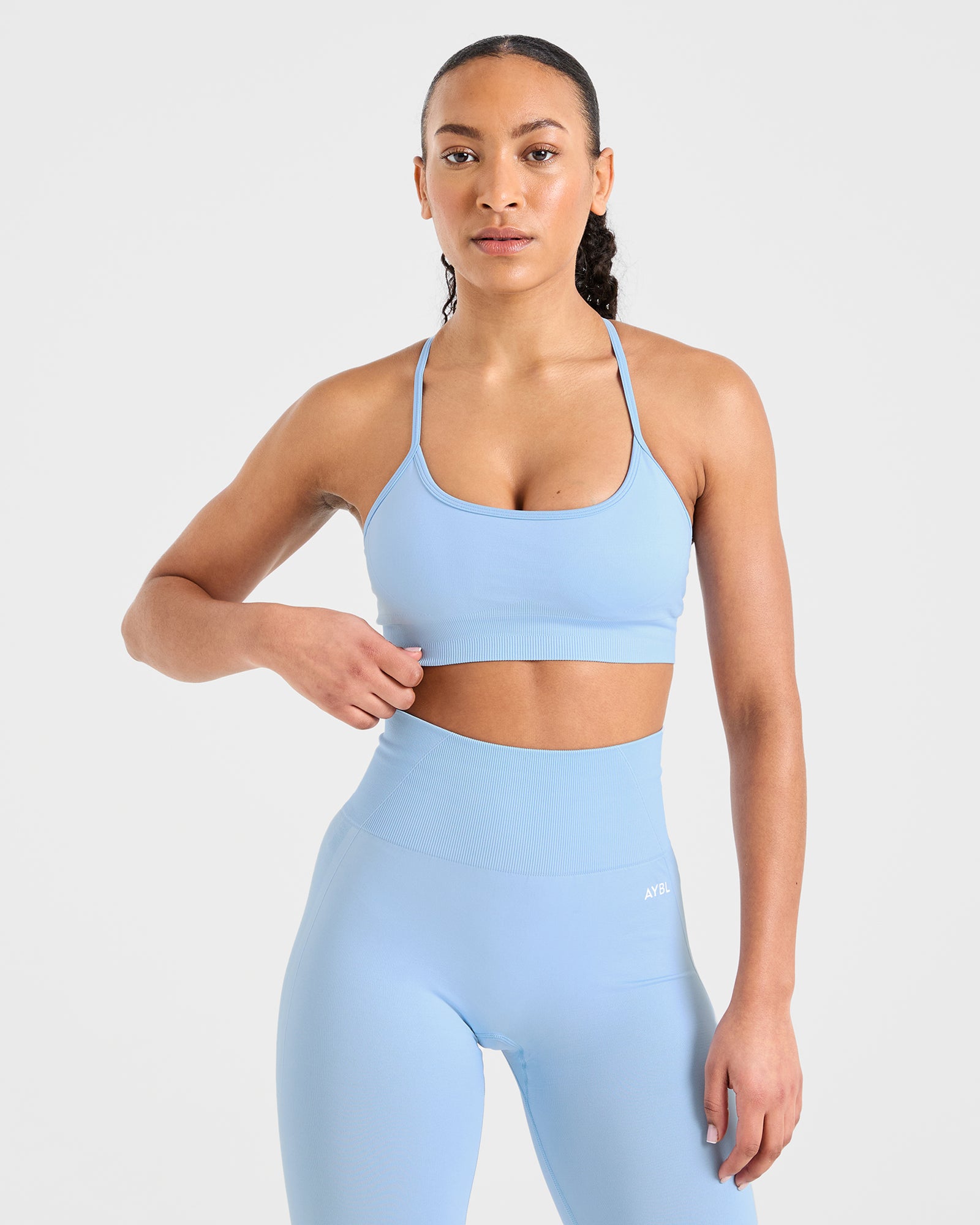 Empower Seamless Sports Bra - Sky Blue