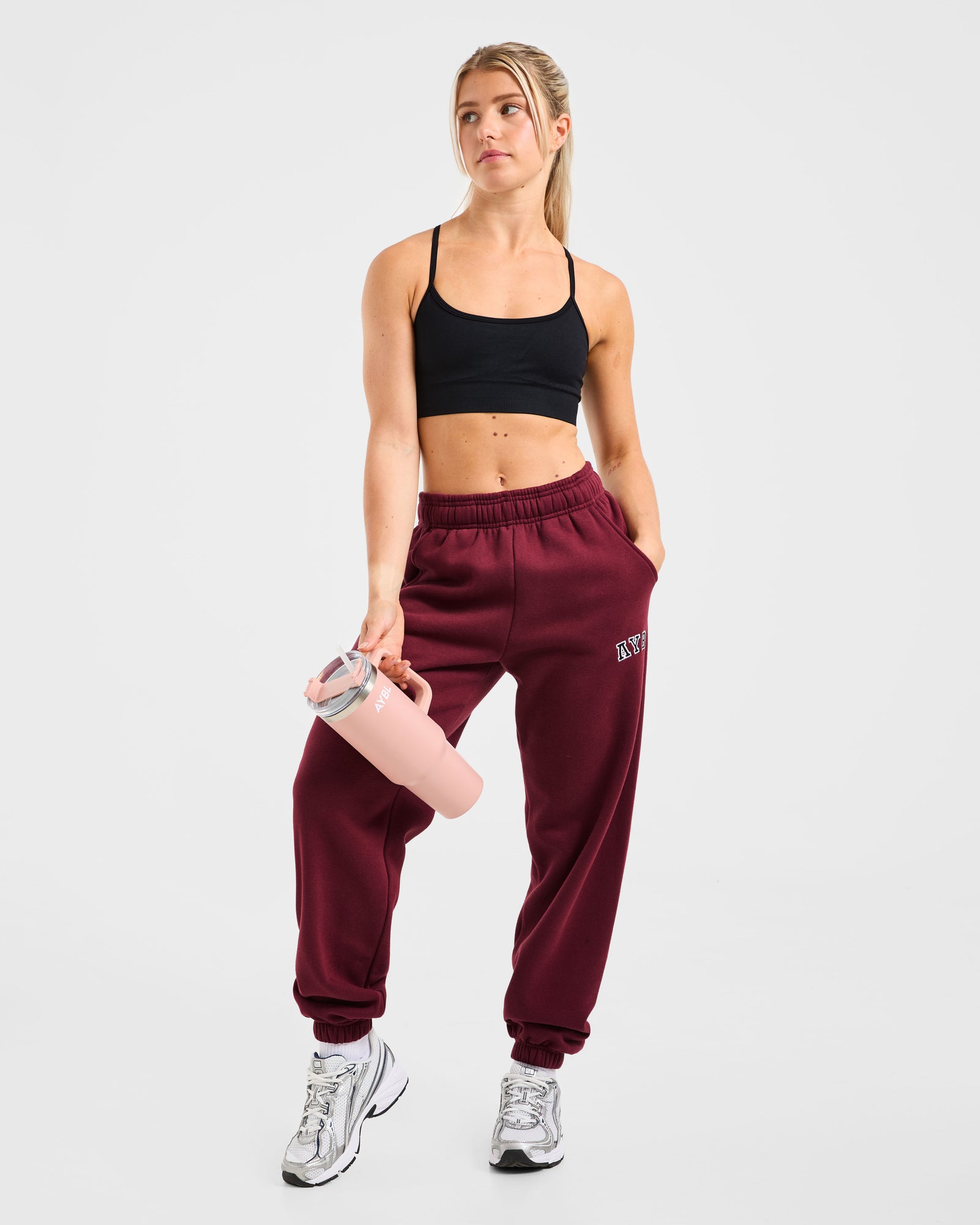 Varsity 2.0 Oversized Joggers - Red Wine