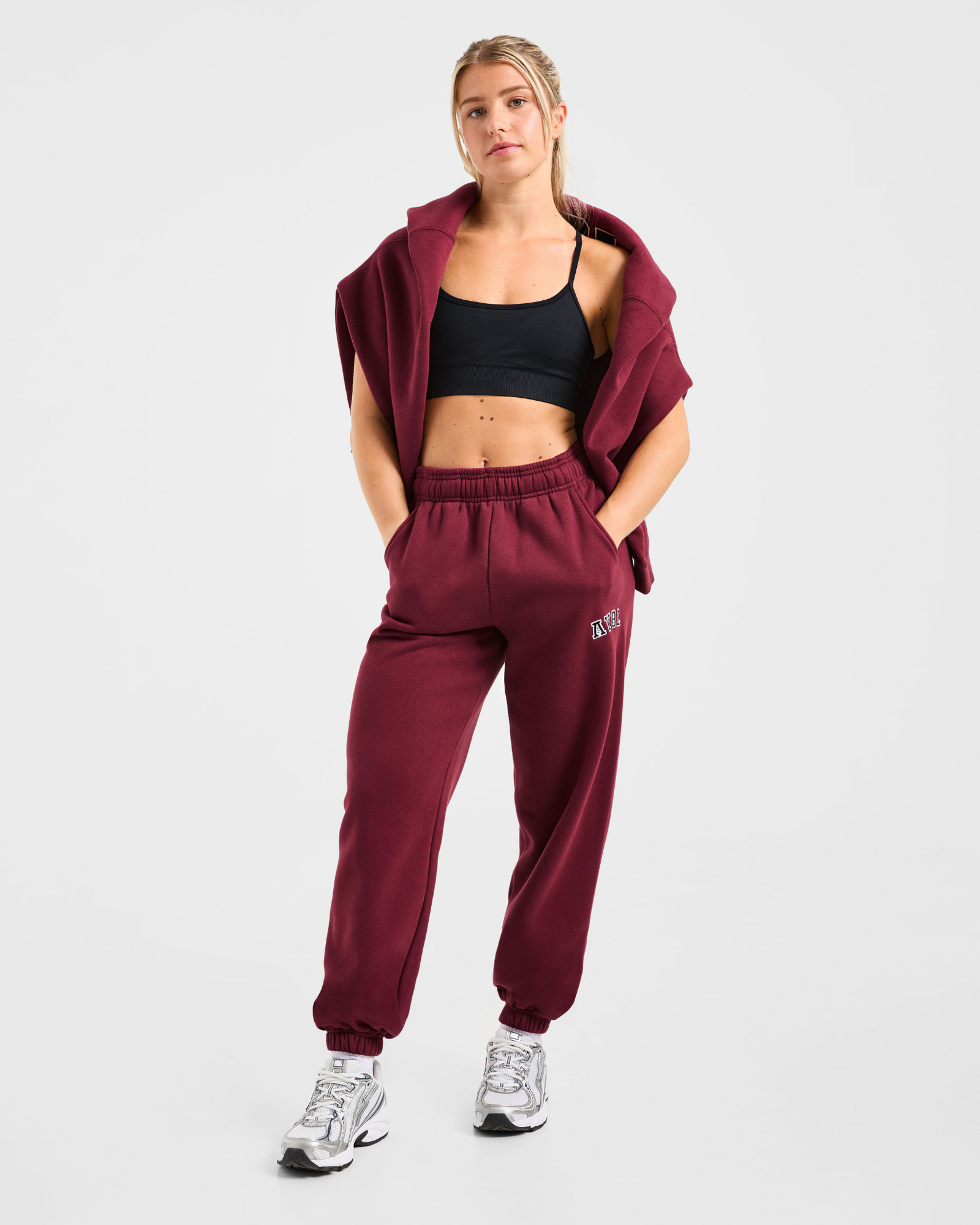 Varsity 2.0 Oversized Joggers - Red Wine