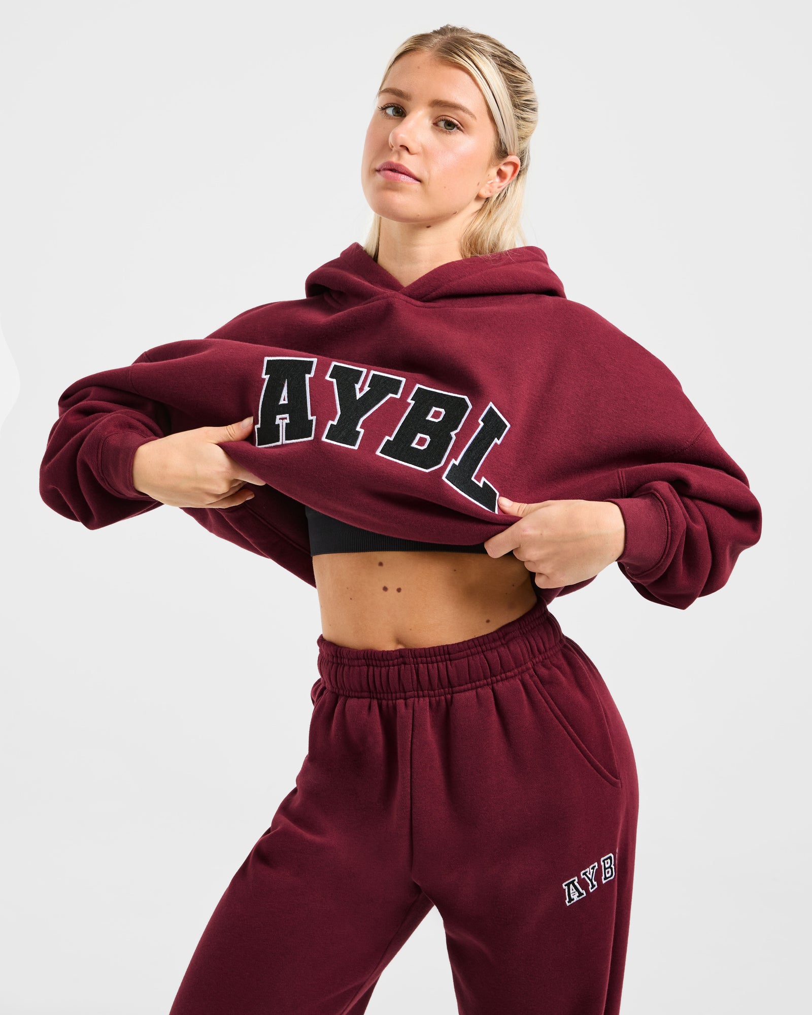 Varsity 2.0 Oversized Hoodie - Red Wine