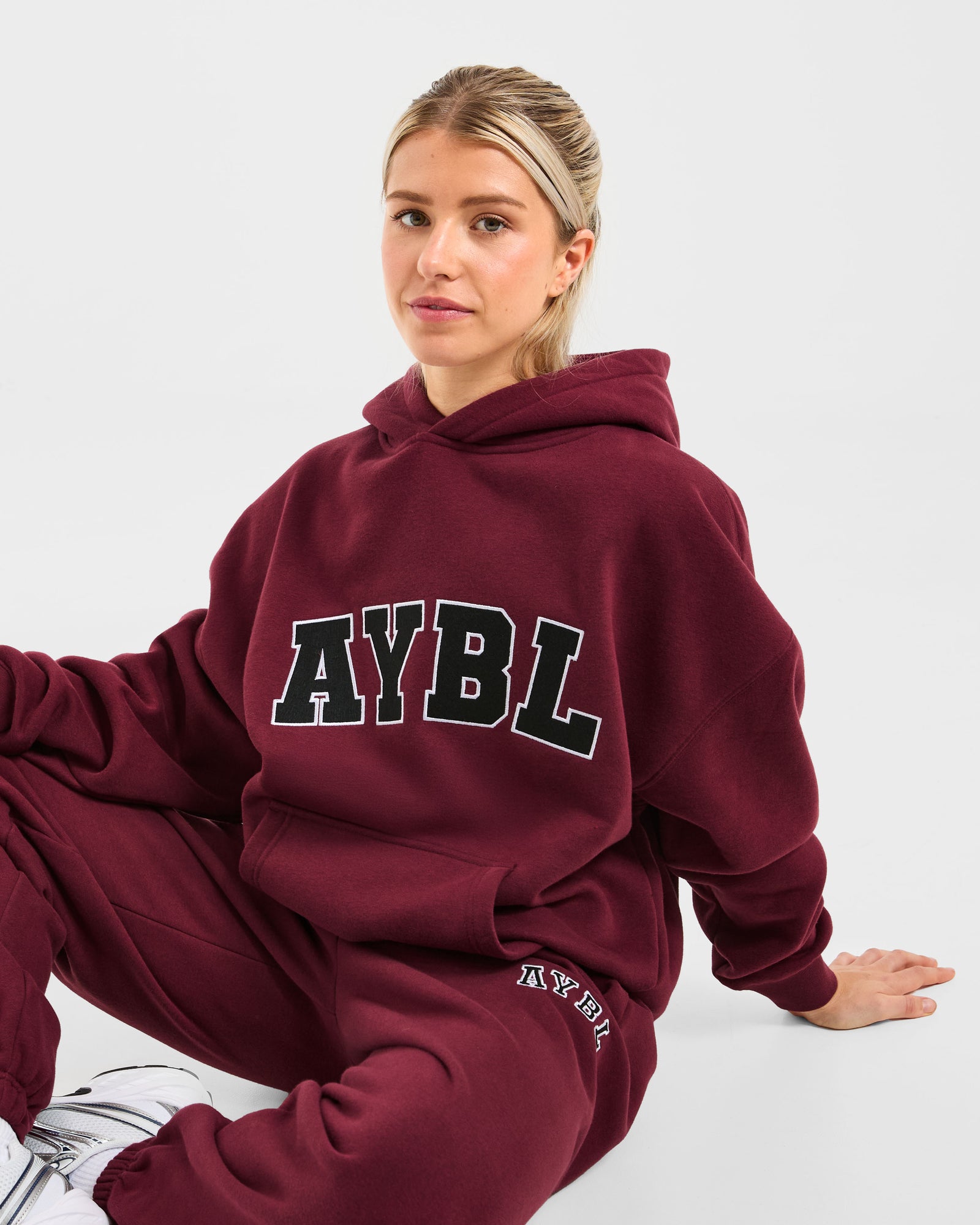 Varsity 2.0 Oversized Hoodie - Red Wine