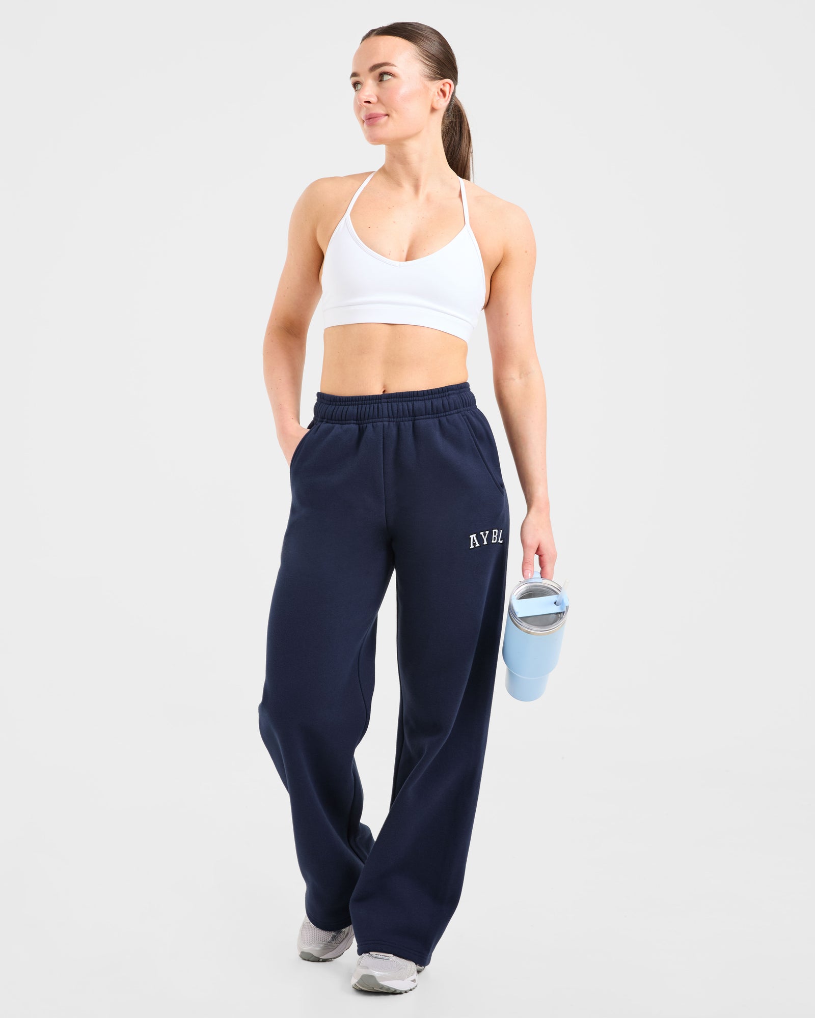 Varsity 2.0 Oversized Straight Leg Joggers - Navy