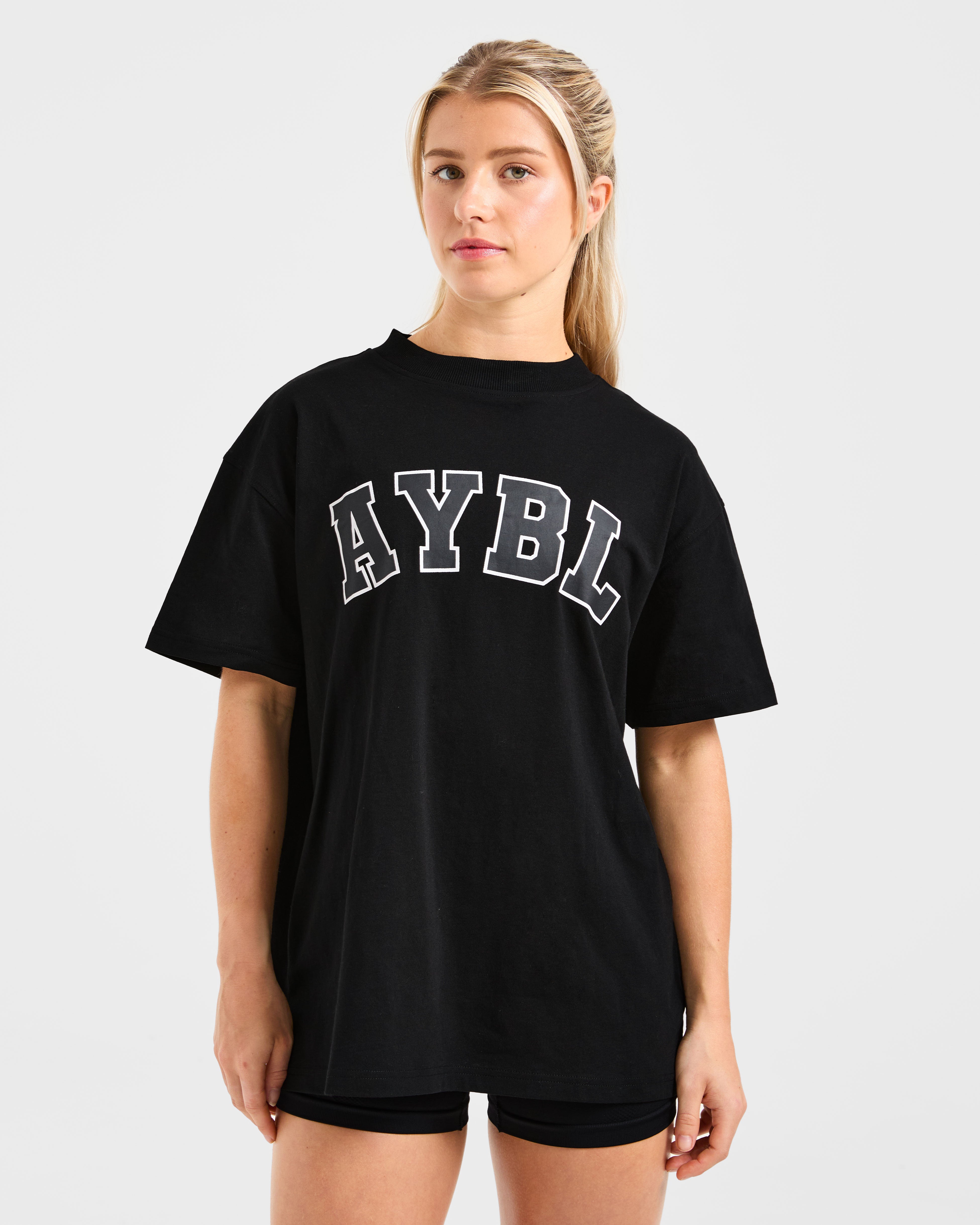 Varsity 2.0 Oversized T Shirt - Black