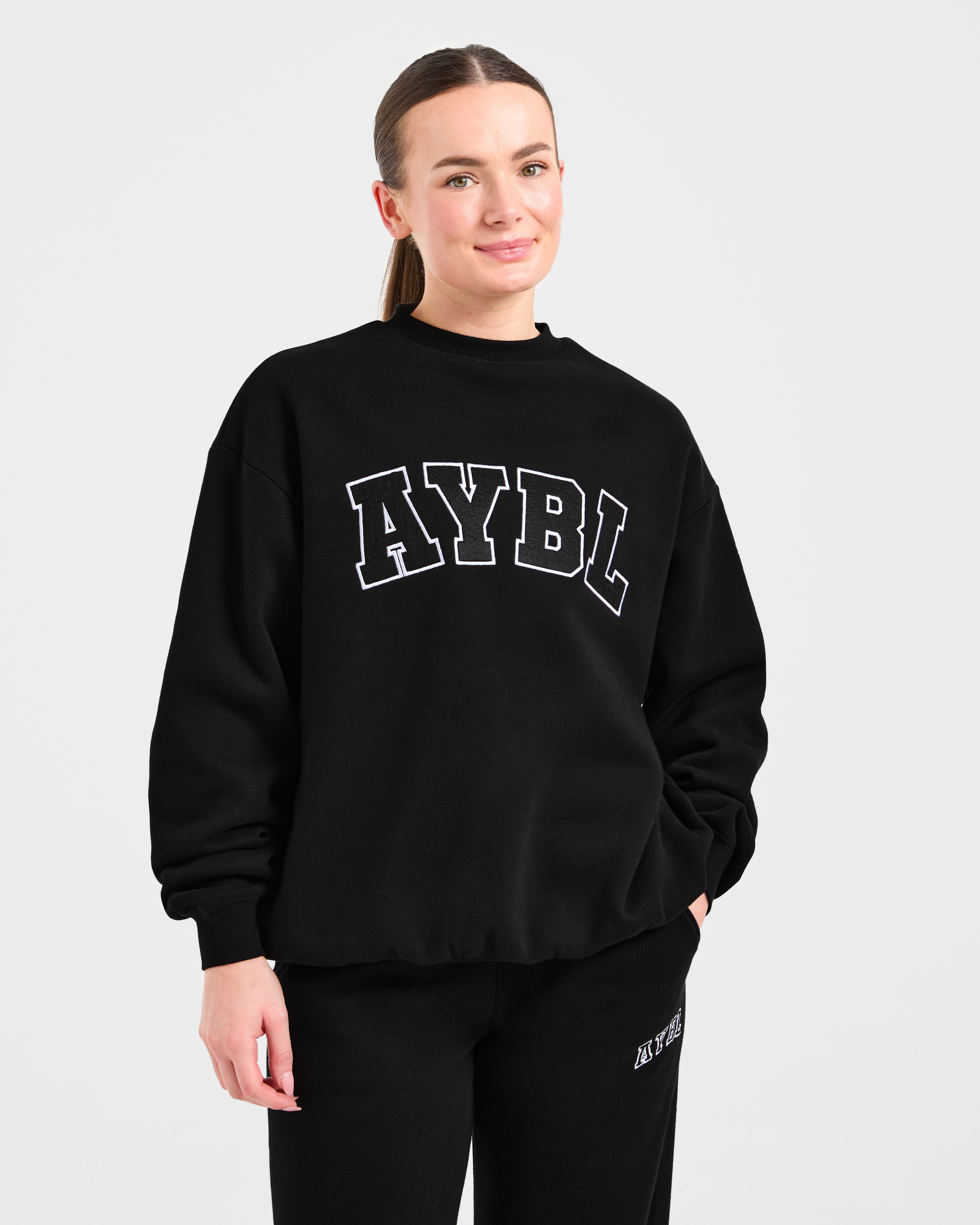 Varsity 2.0 Oversized Sweatshirt - Black