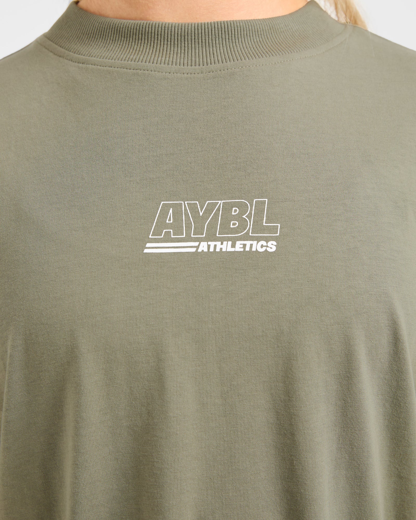 JD Athletics Track Oversized T Shirt - Muted Olive