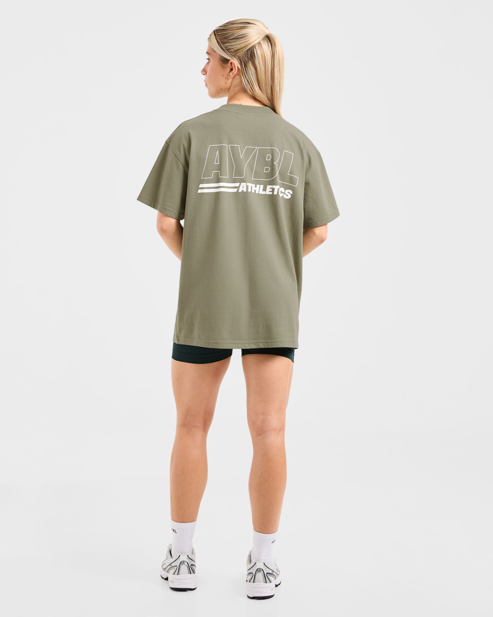 JD Athletics Track Oversized T Shirt - Muted Olive