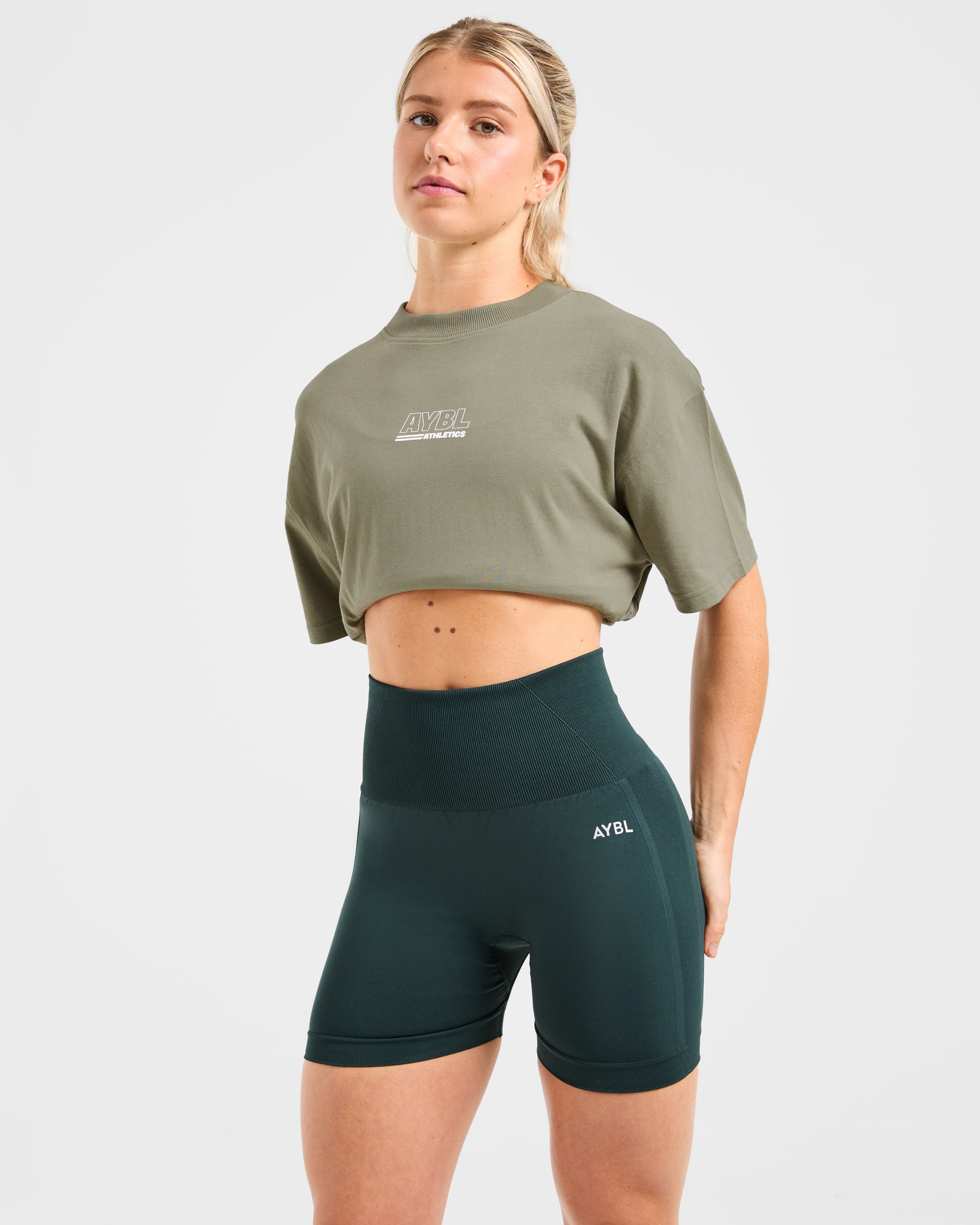 JD Athletics Track Oversized T Shirt - Muted Olive