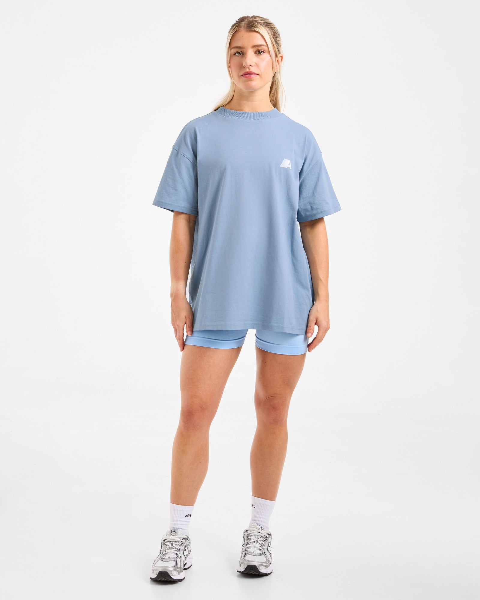 JD Retro Athletics Oversized T Shirt - Vintage Blue