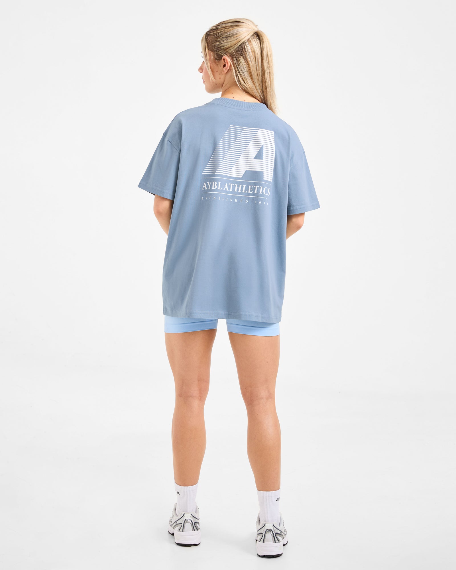 JD Retro Athletics Oversized T Shirt - Vintage Blue