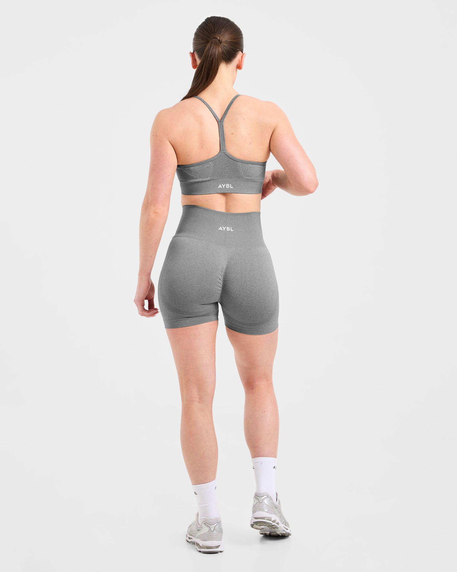 Nahtloser Sport-BH „Empower“ – Grau meliert