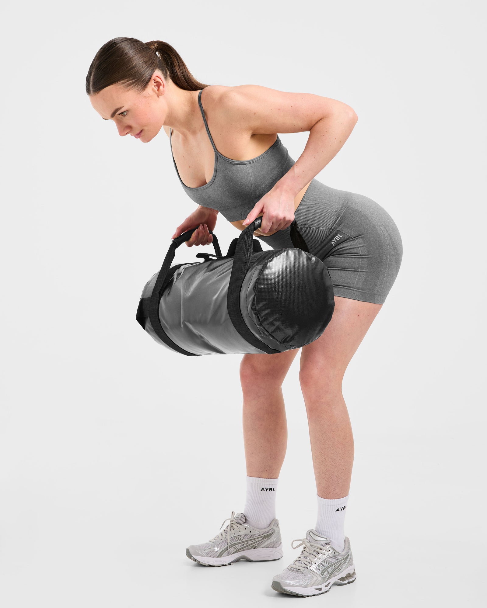 Nahtloser Sport-BH „Empower“ – Grau meliert