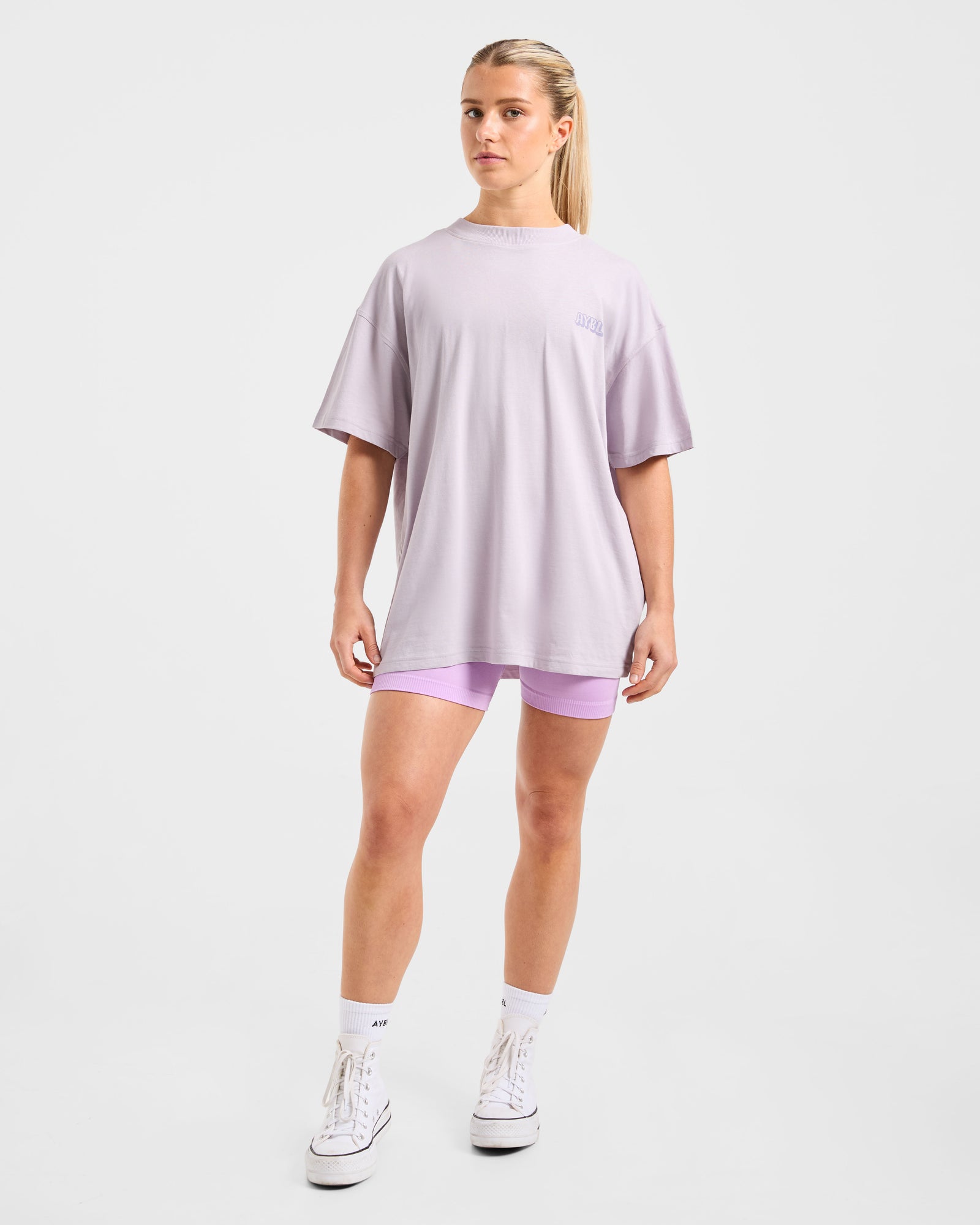Gym Girl Era Oversized T Shirt - Purple