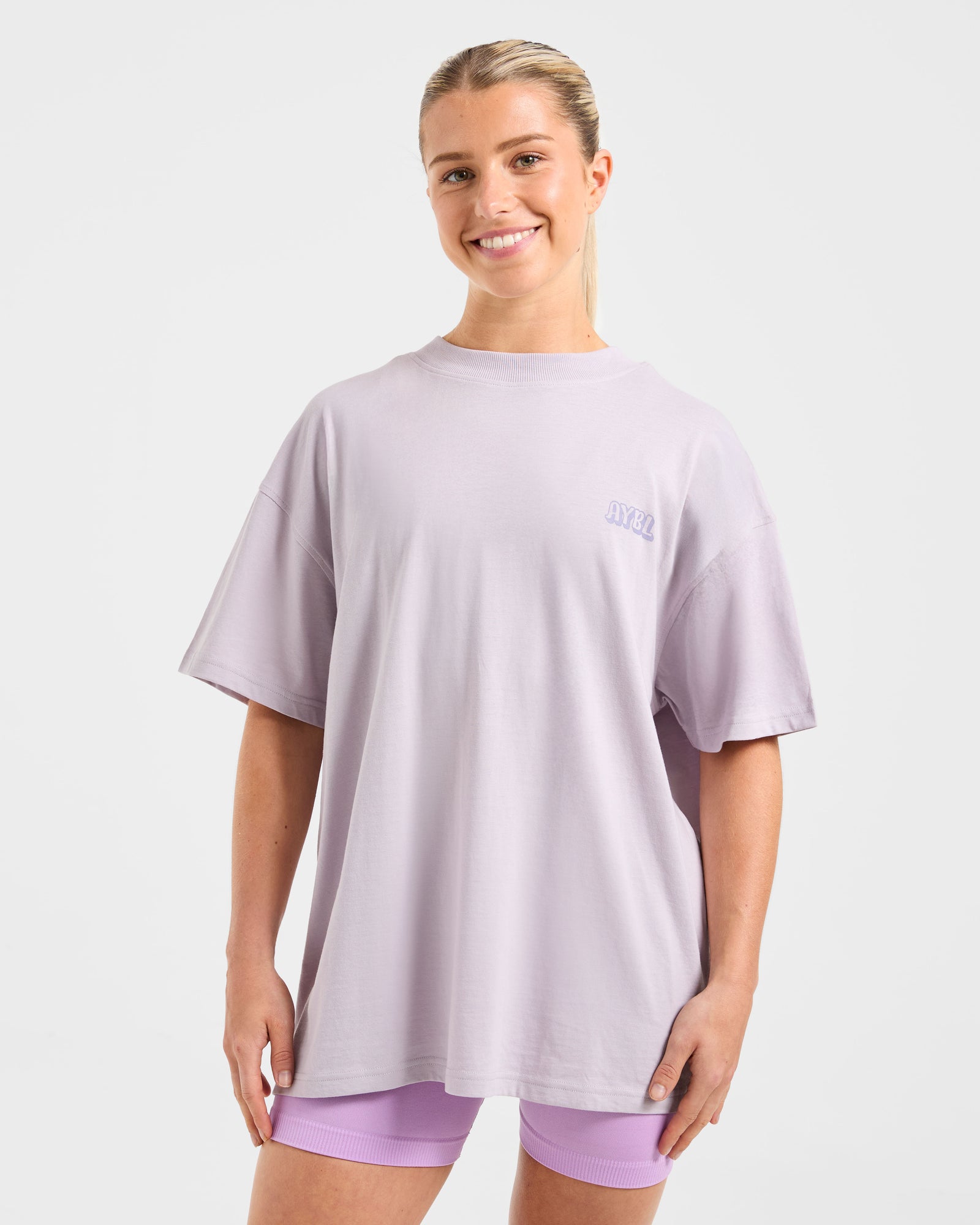 Gym Girl Era Oversized T Shirt - Purple