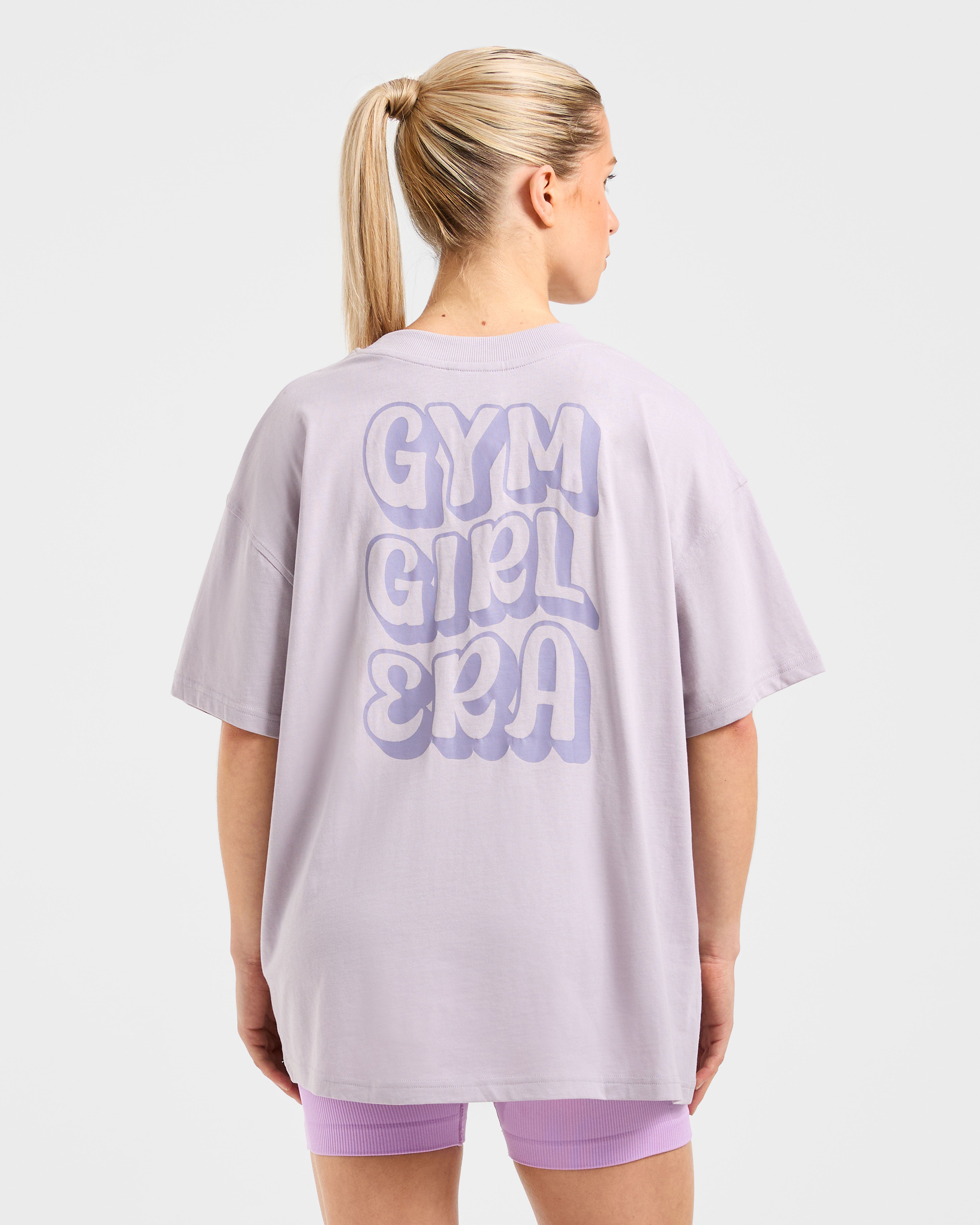 Gym Girl Era Oversized T Shirt - Purple
