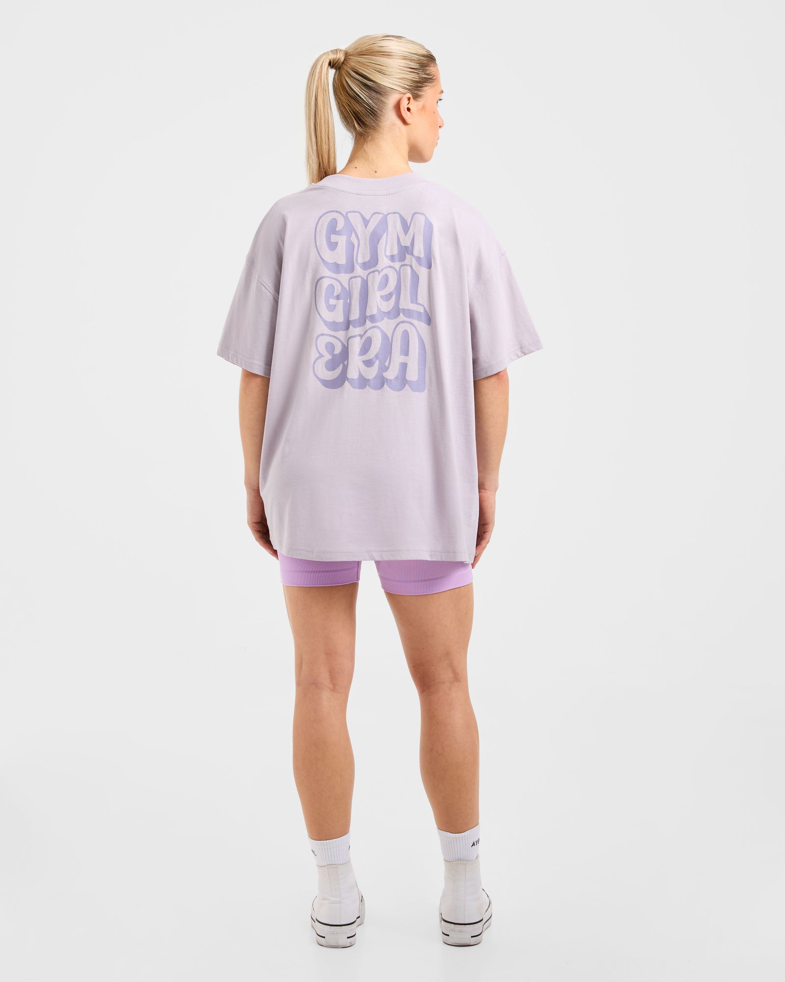 Gym Girl Era Oversized T Shirt - Purple